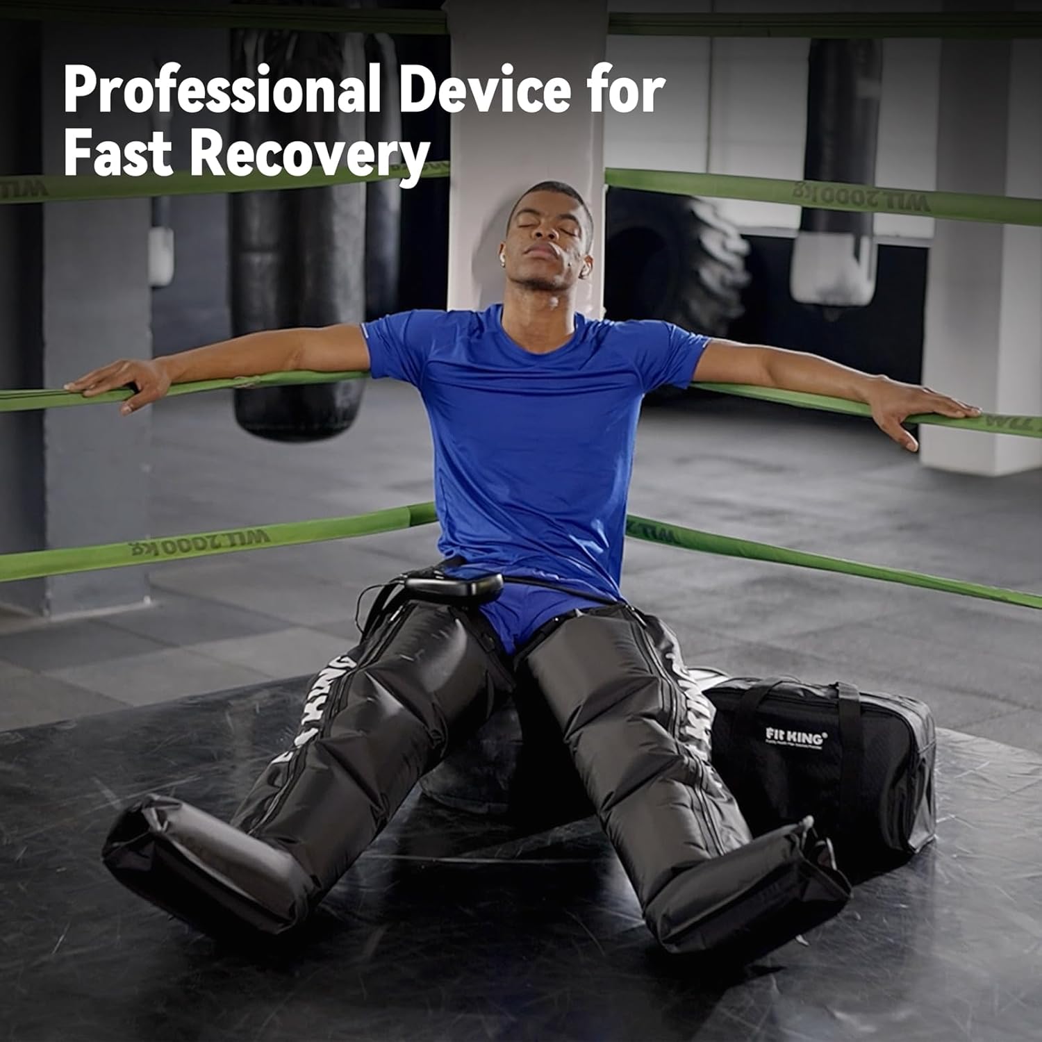 FIT KING Air Compression Recovery System,Dynamic Pressure for Circulation Improvement and Fast Recovery,Sequential Massage Boots for Athletes (Medium) - Image 2