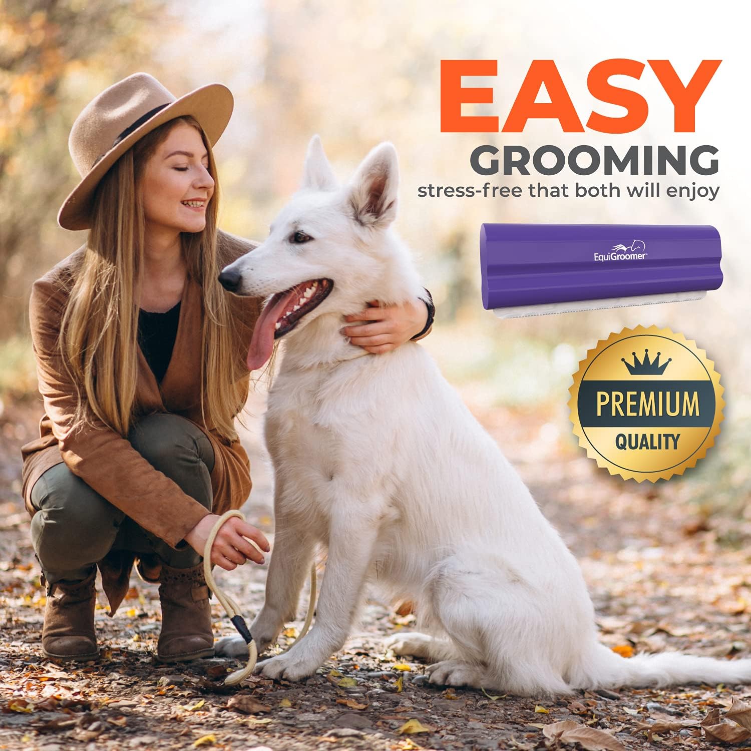 EasyGroomer Deshedding Brush for Dogs & Cats – Undercoat Grooming Tool for Short & Long Hair, Removes Loose Fur & Dirt, Reduces Shedding for Small & Large Pets, Purple - Image 8