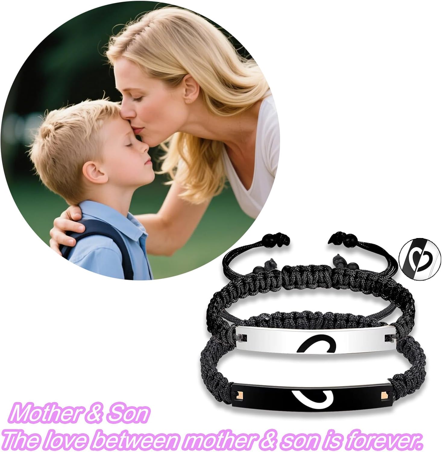 To My Son Bracelet Gifts from Mom Mother, Christmas Stocking Stuffers Birthday Valentine's Day Mother’s Day Gifts for Mom Adult Son Teens Teen Teenage Boys Kids 8 9 10 11 12 13 14 15 16 Year Old - Image 5