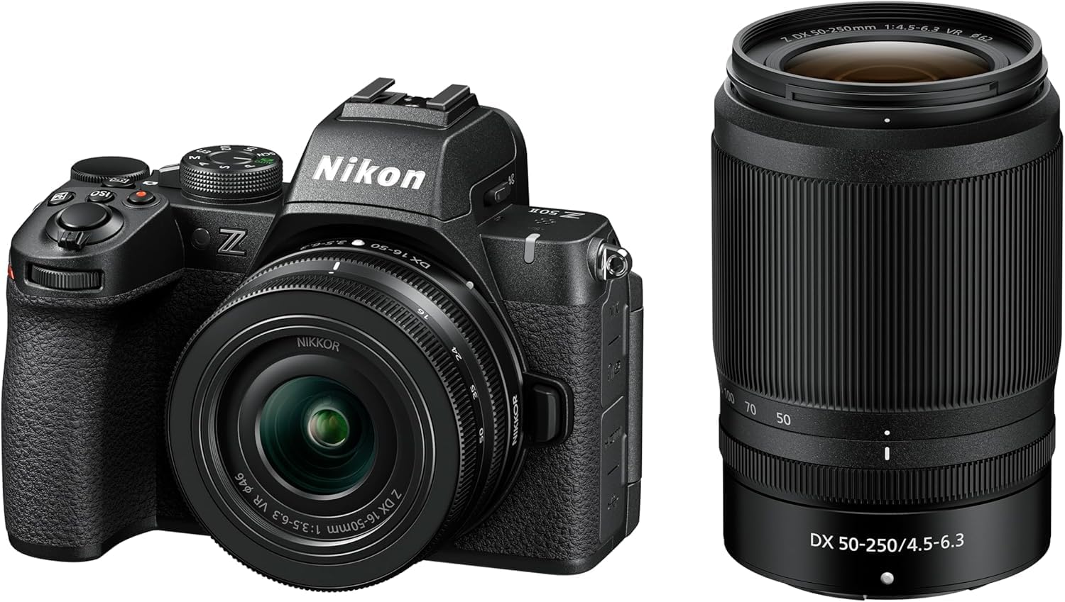 Nikon Z50 II with Two Lenses | Compact mirrorless Stills/Video Camera with Easy Color presets and Wireless Photo Sharing | USA Model - Image 2