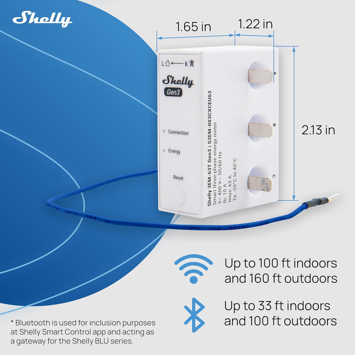 Shelly 3EM-63T Gen3 | Wi-Fi Operated Smart 3-Phase Energy Meter | Home Automation | Compatible with Alexa & Google Home | iOS Android App | No Hub Required | Data Logging | Solar Photovoltaic Ready - Image 3