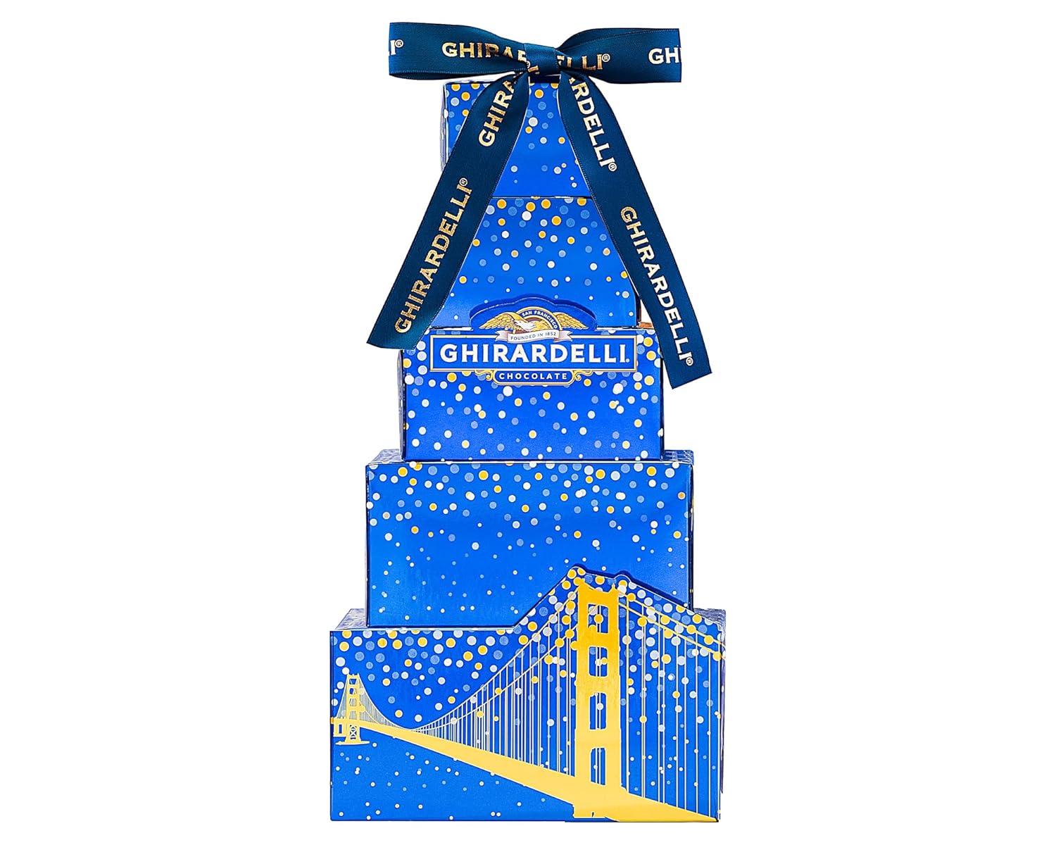 Ghirardelli Chocolate Gift Tower by Wine Country Gift Baskets Gift for Families College Students Appreciation and more - Image 3