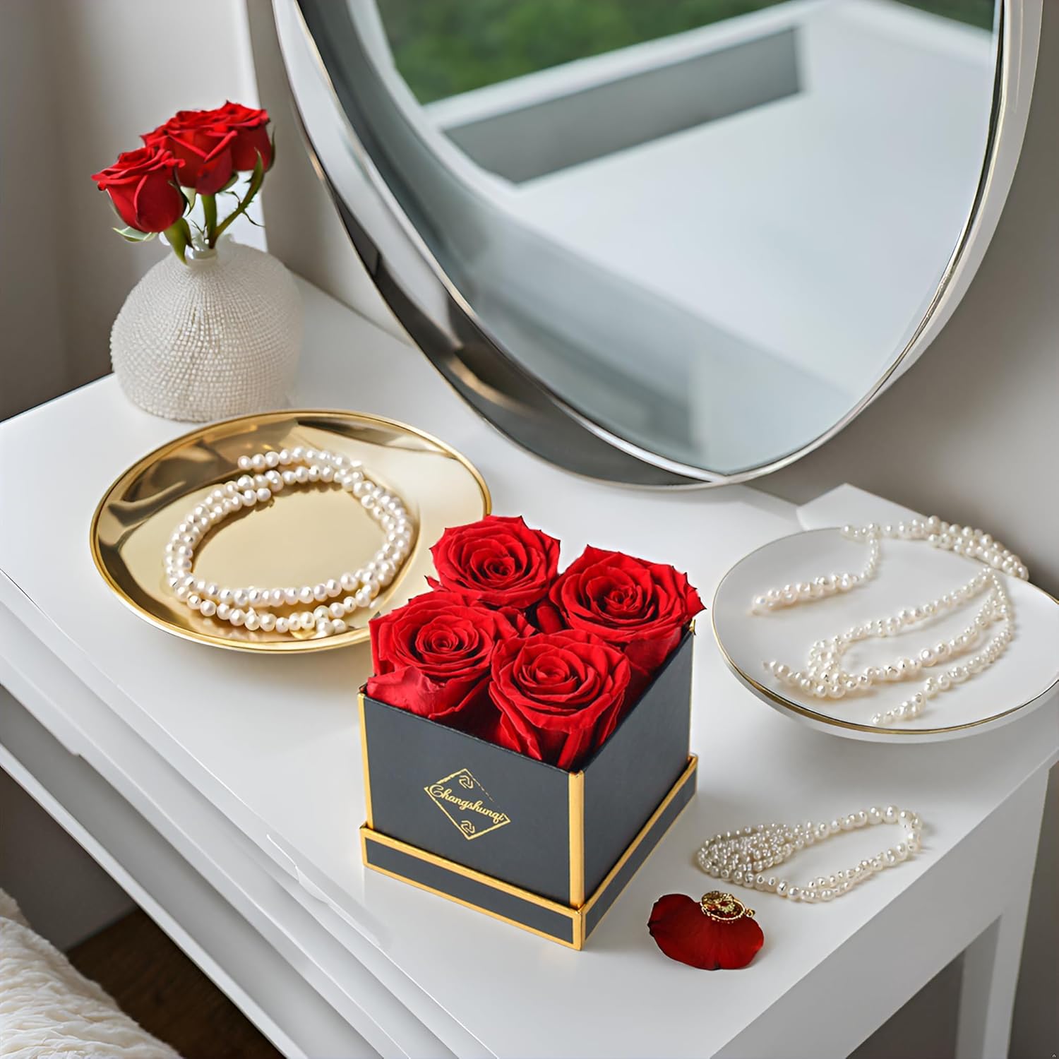 Changshunqi Forever Flowers, Preserved Roses in a Box, Eternal Rose Flowers for Delivery, Forever Preserved Roses Gifts for Her Women Wife Christmas Birthday Mothers Flower for Mom Womens Girlfriend - Image 8