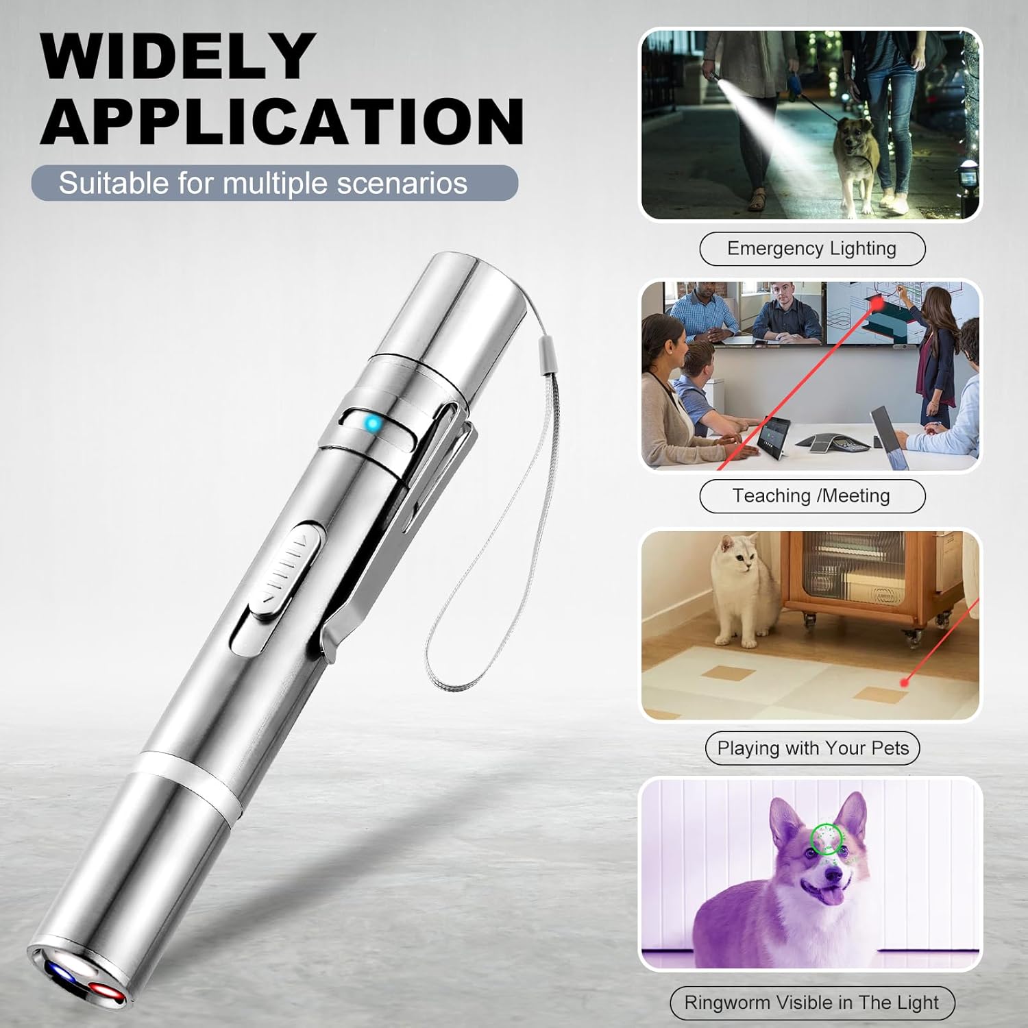Laser Pointer, Bird Toys for Indoor Birds, Bird Laser Toy, Red Dot LED Light Pointer Interactive Toys for Indoor Birds, USB Charging, 5 Switchable Patterns - Image 6