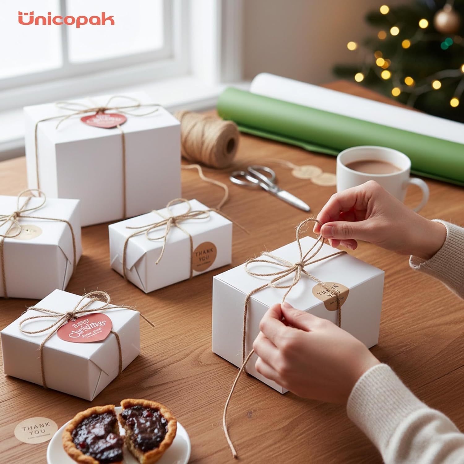 UnicoPak 10 Pack 6x4x3.5 Small Gift Boxes White Gift Boxes with Lids for Presents Bulk for Candle Mug Perfume Craft Ornaments Cookies Treats Favors - Image 4
