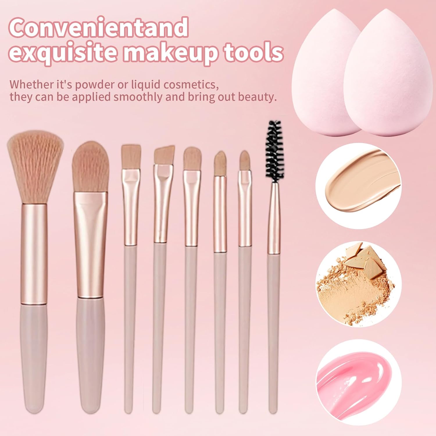 Makeup Kit for Women Full Kit Makeup Set for Teen Girls All In One Makeup Set Includes Foundation Eyeshadow Palette Lipgloss Eyeliner Stick Cosmetic Brush Set - Image 7