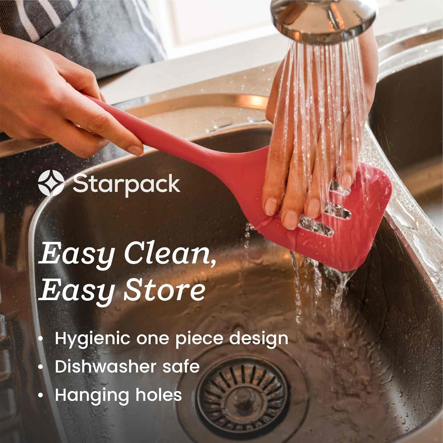 Starpack 'Like a Boss' XL Premium Silicone Cooking Utensils Set (6 Pcs) 13" - Heat Resistant Kitchen Utensils 600°F - Non-Stick Silicone Utensil Set - Large Kitchen Utensils Set for Cooking & Serving - Image 3