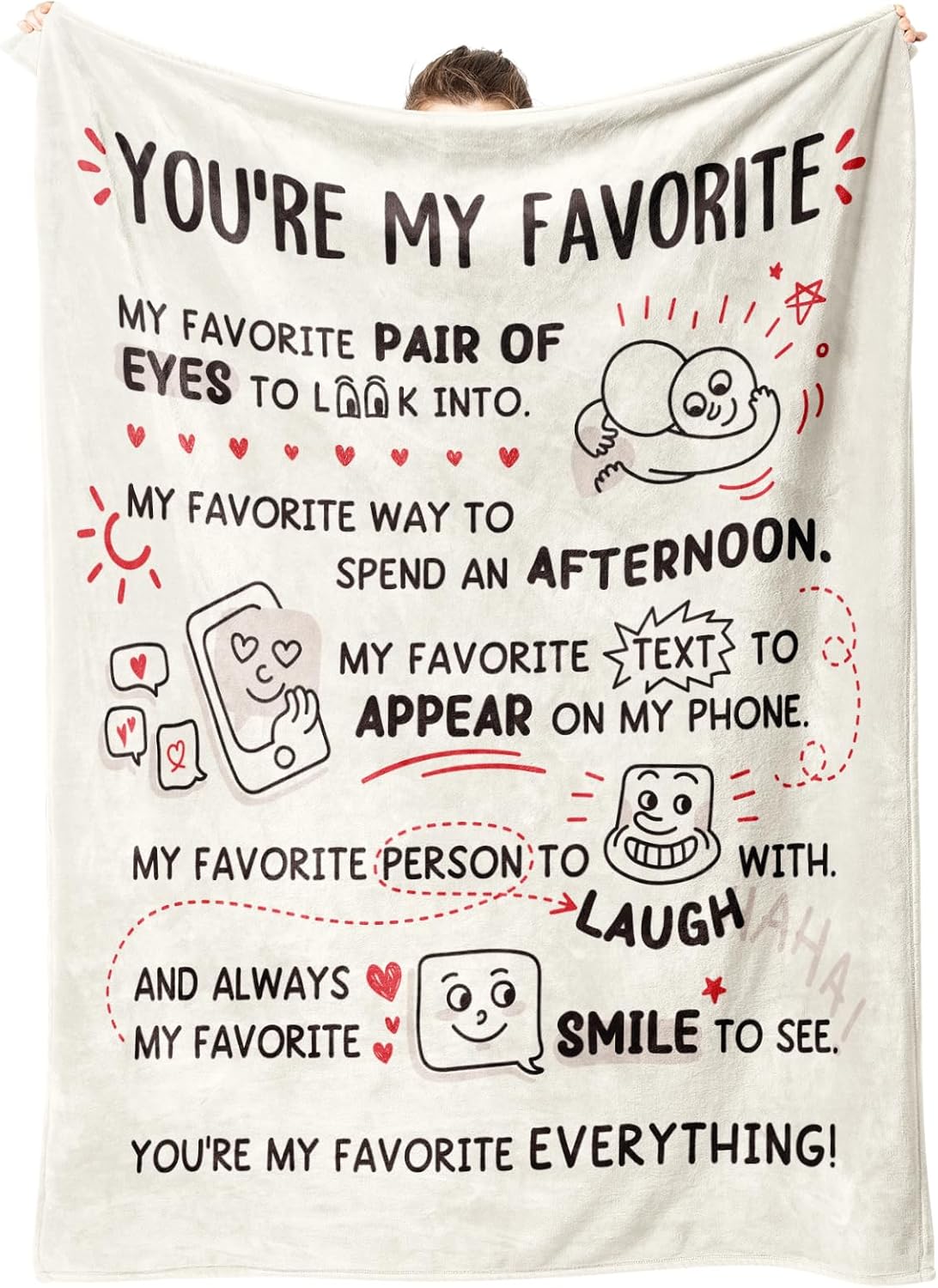 Craftique Girlfriend Gifts, Anniversary Birthday Gifts for Girlfriend Boyfriend- I Love You Blanket for Him Her- Romantic Gift for Him Her Husband Wife Fiance, 60”×50”