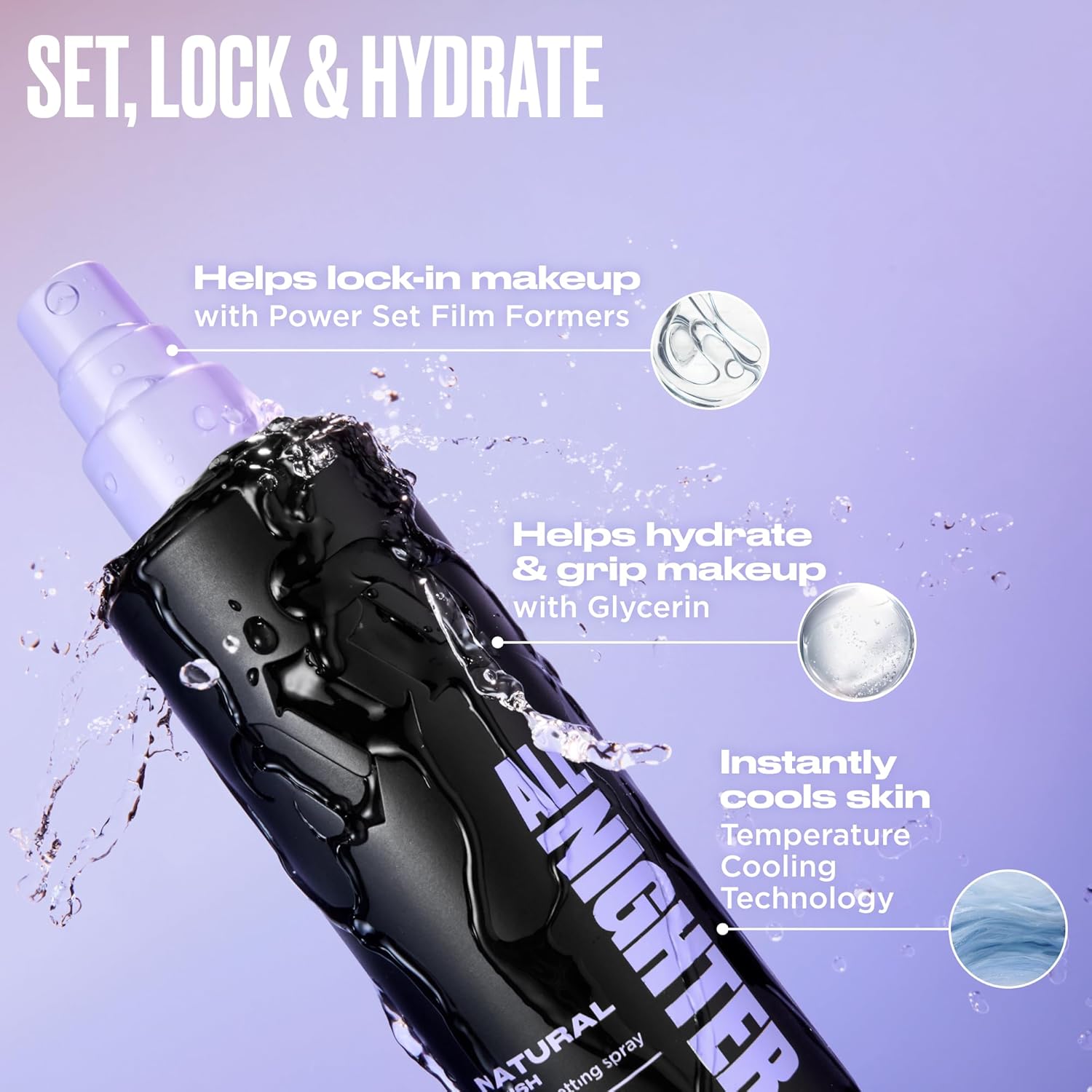 Urban Decay All Nighter Waterproof Makeup Setting Spray - Up to 24HR Wear, Natural Finish, Ultra-Fine Facial Mist, Transfer-Resistant, Foundation Face Primer, Hydrating, For All Skin Types - Image 7