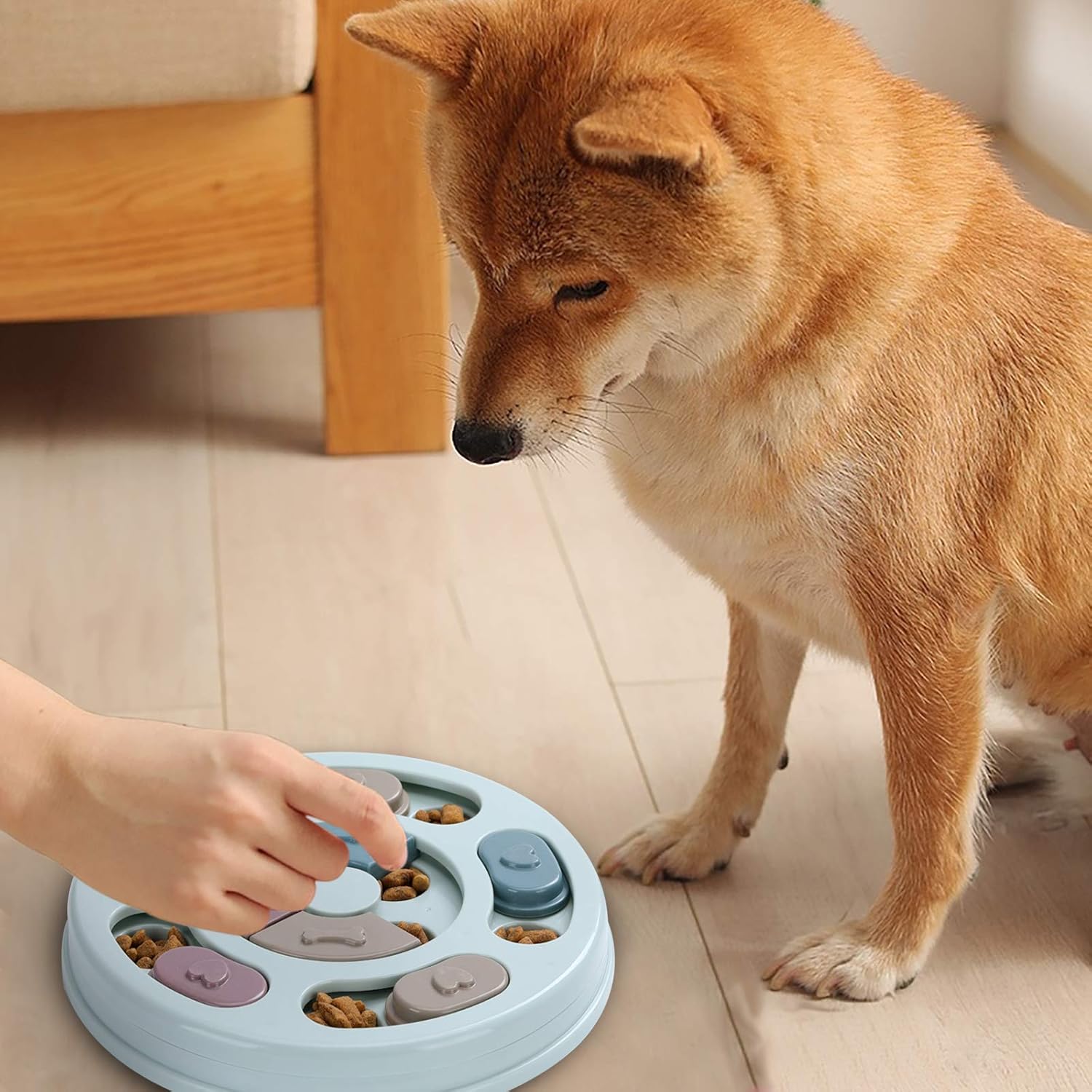 DR CATCH Dog Puzzle,Dogs Food Toys for IQ Training & Mental Enrichment,Dog Treat Puzzle(Blue) - Image 5