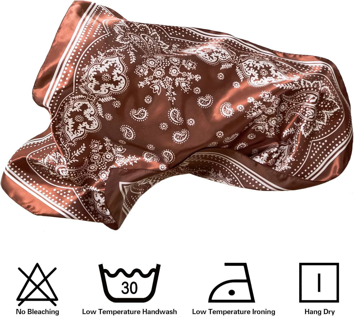 HBselect 4PCS Head Scarf for Women 35” Head Scarves Silk Like Satin Neck Scarfs Square Bandana Hair Wraps Scarf for Sleeping - Image 7