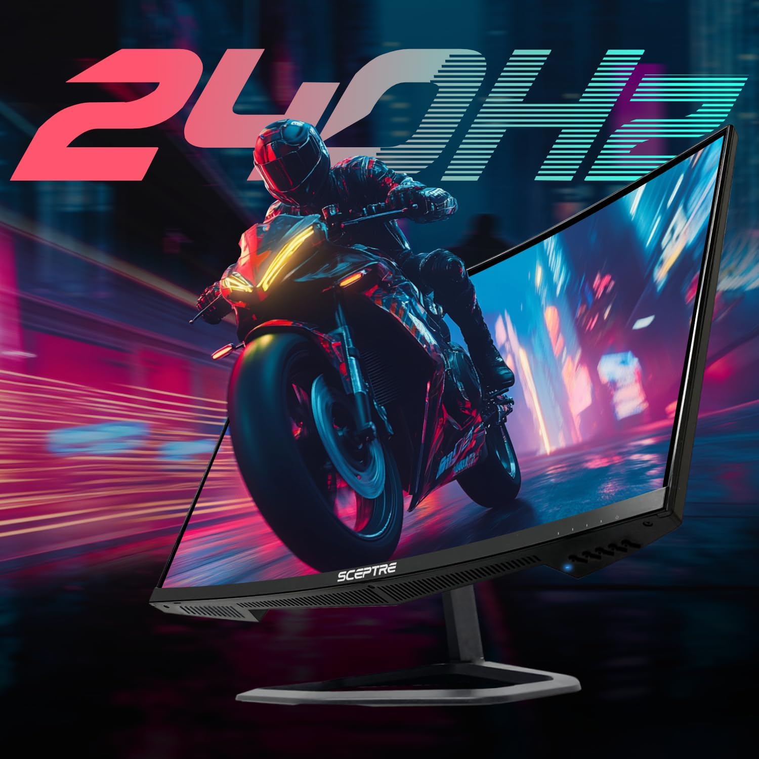 New! Sceptre Curved 24.5-inch Gaming Monitor up to 240Hz 1080p R1500 1ms DisplayPort x2 HDMI x2 Eye Care Build-in Speakers, Machine Black 2026 (C255B-FWT240 Series) - Image 6