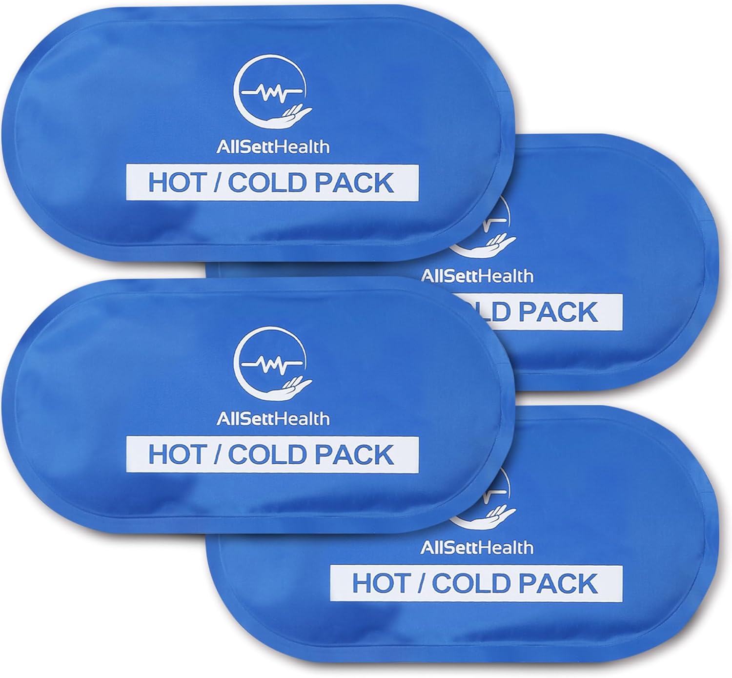 Ice Packs for Injuries Reusable for Swelling & Pain Relief – Soft Gel Ice Packs Reusable, Cold Packs for Injuries, Soft Ice Packs for Sprains, Bruises & Recovery, 10.5 x 5 Inch (4 Pack)