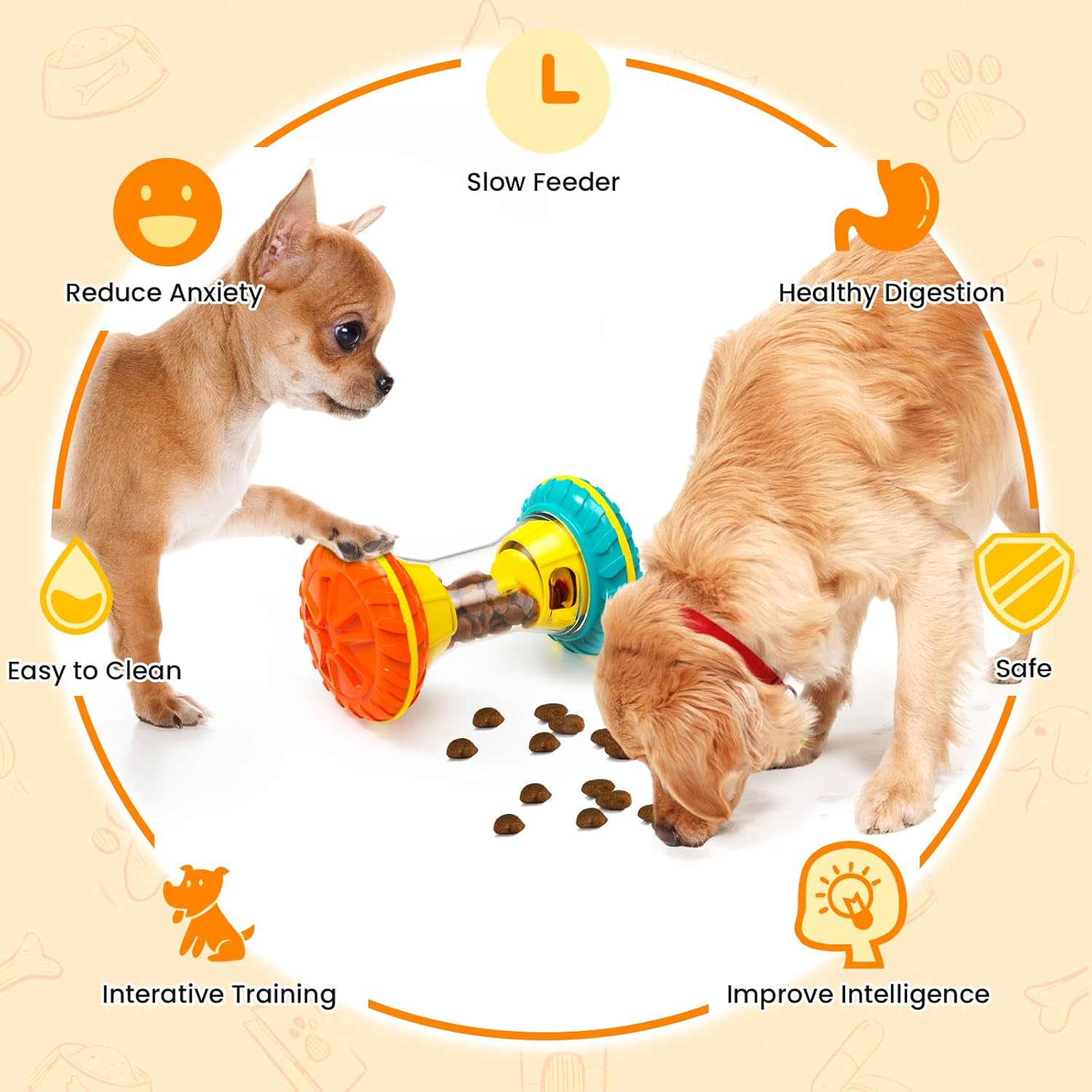 Interactive Dog Puzzle Toys for Boredom, Dogs Enrichment Toy to Keep Them Busy, Treat Dispensing Slow Feeder - Image 6