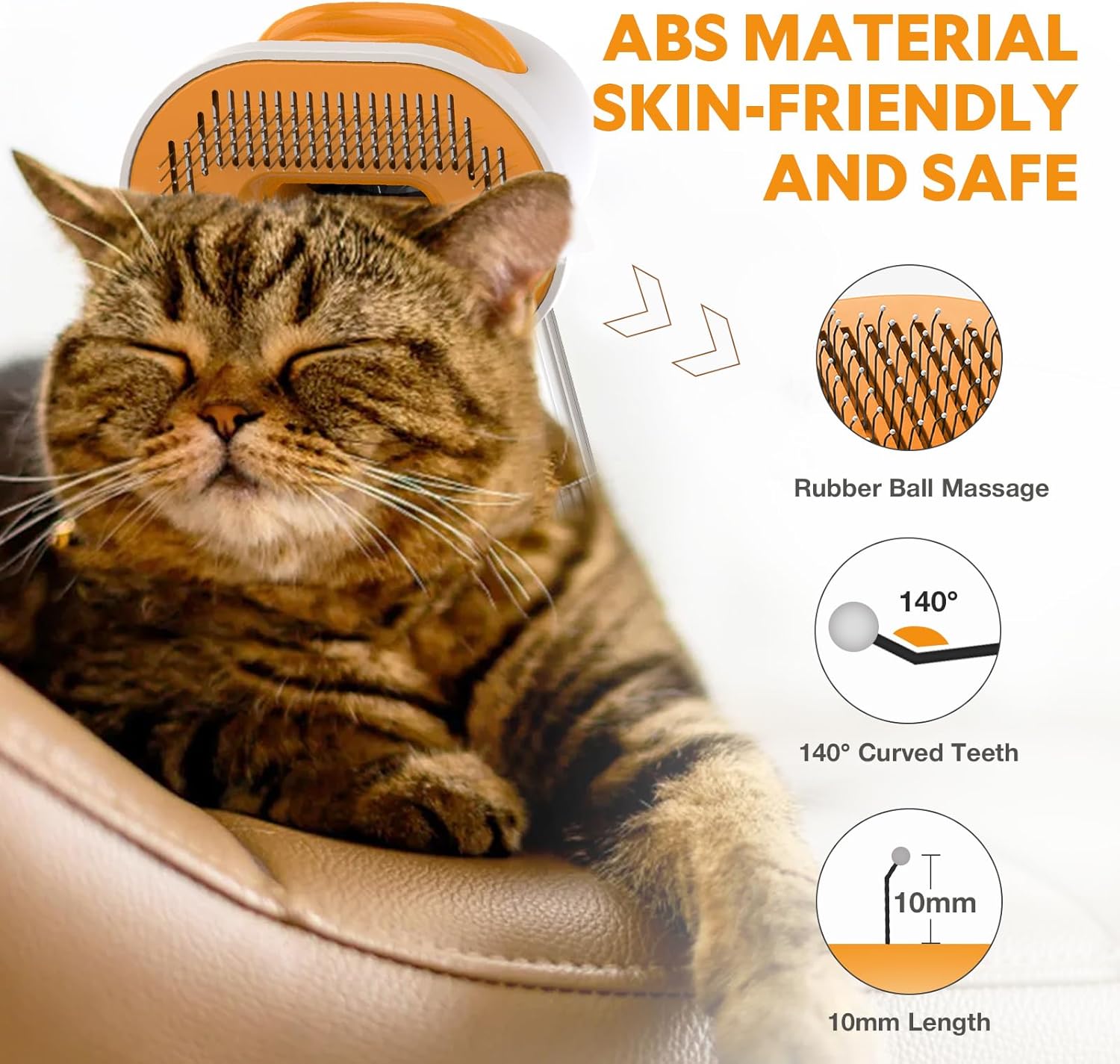 Cat Dog Grooming Vacuum Kit with Brush, Low-Noise Pet Hair Shedding Trimming Grooming for Indoor Cats Dogs, 4 in 1 Pet Vacuuming Groomer for Long or Short Haired Kitten Accessories(White) - Image 4