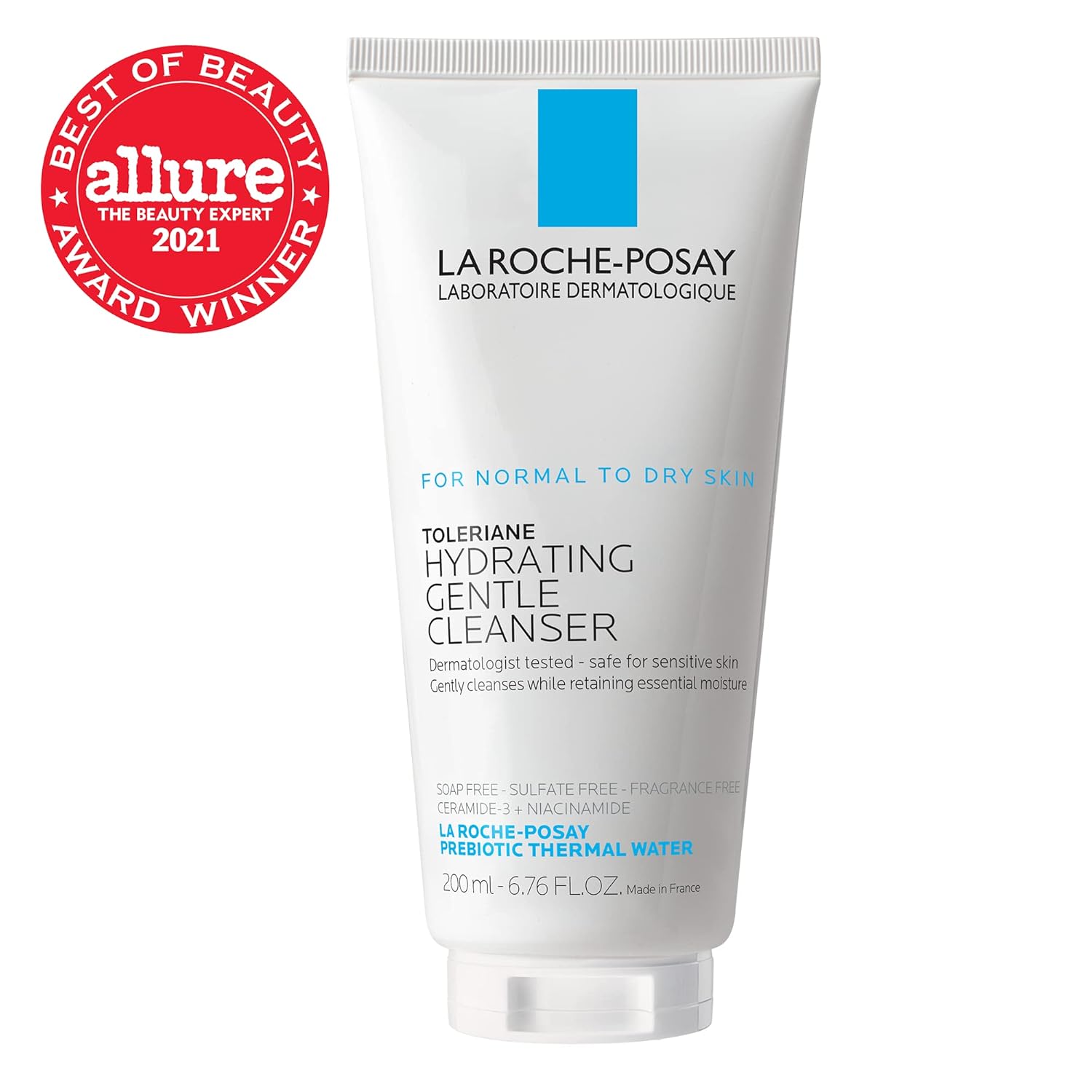 La Roche-Posay Toleriane Hydrating Gentle Face Cleanser, Hydrating Facial Cleanser With Niacinamide + Ceramides, Daily Face Wash For Dry Skin To Normal Skin, Sensitive Skin Tested, Fragrance Free - Image 8