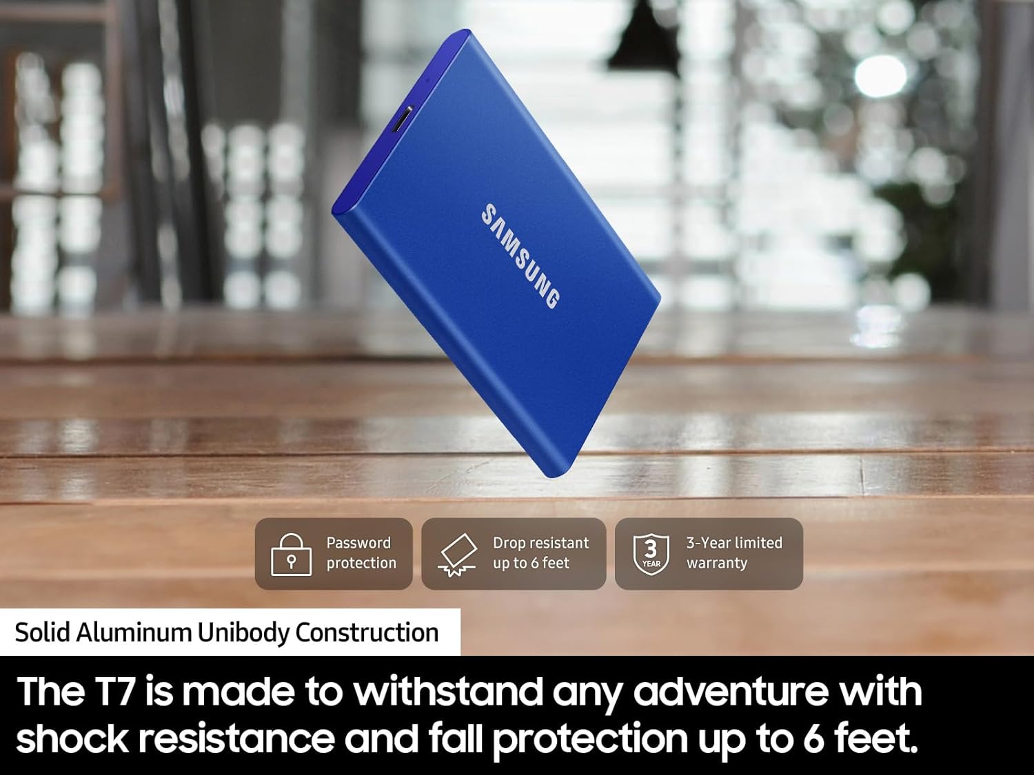 Samsung T7 Portable SSD, 1TB External Solid State Drive, Speeds Up to 1,050MB/s, USB 3.2 Gen 2, Reliable Storage for Gaming, Students, Professionals, MU-PC1T0T/AM, Gray - Image 7