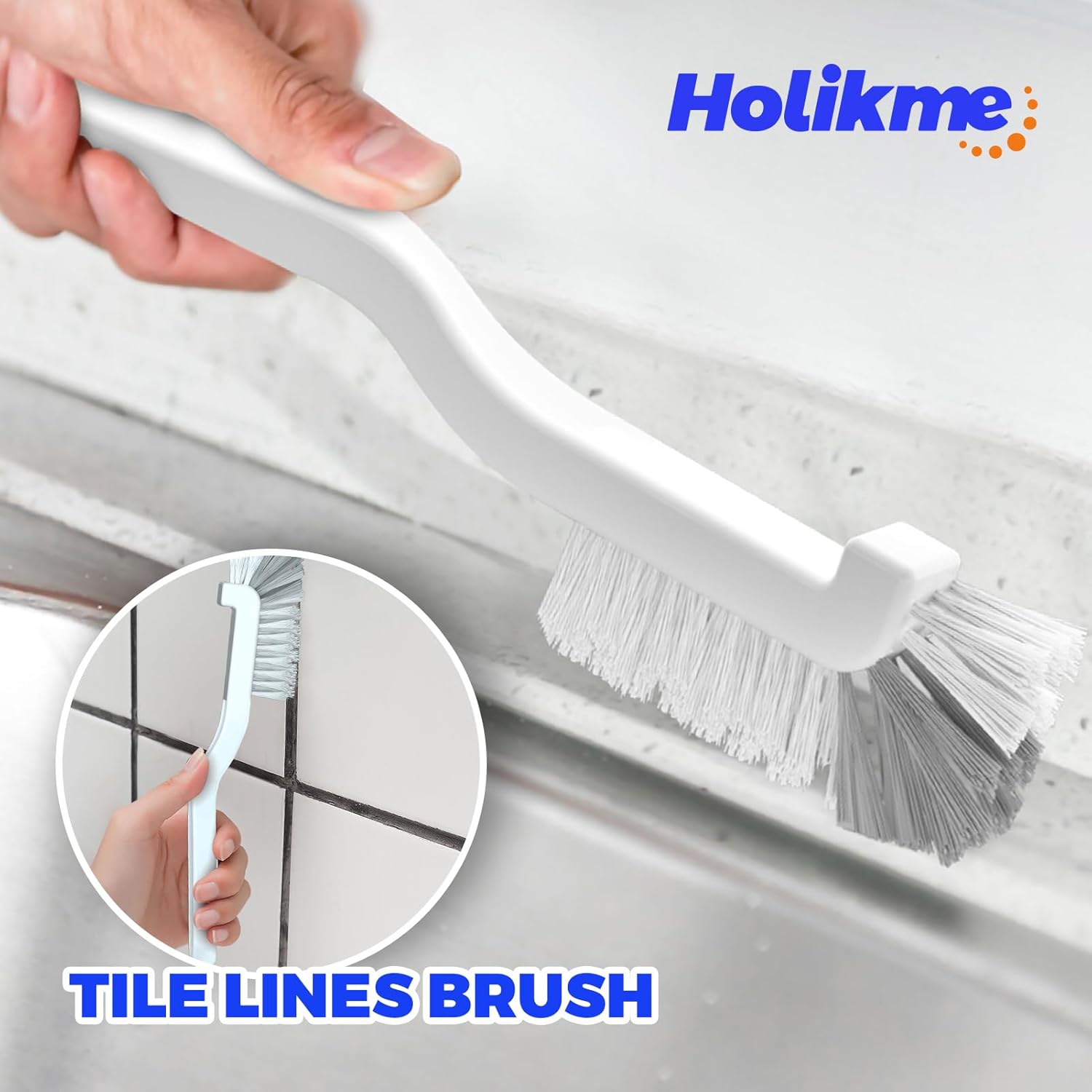 Holikme 6 Pack Dish Brush with Handle Kitchen Cleaning Brush Set for Pot, Pan, Kitchen Sink (Green) - Image 3