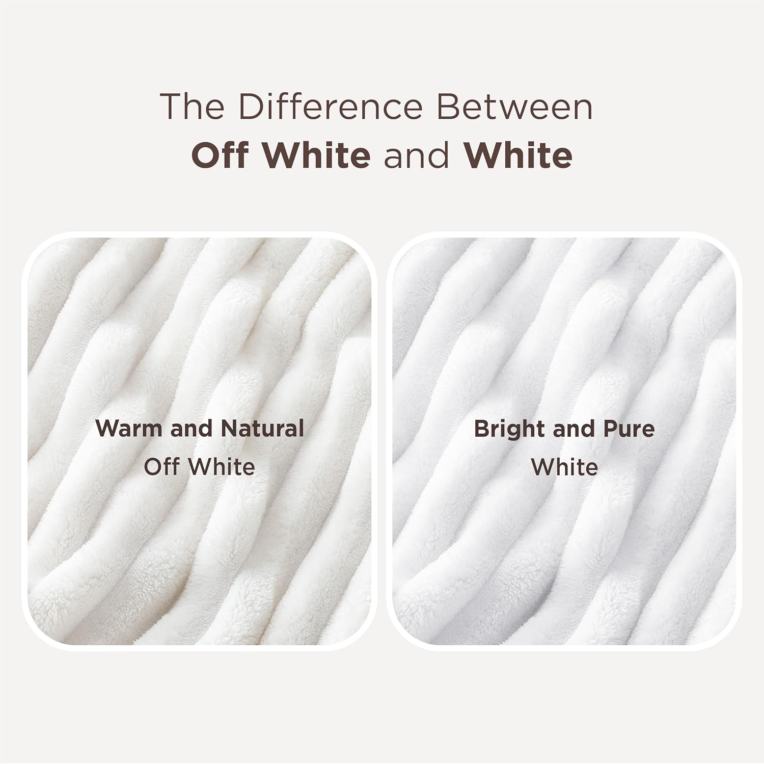 Bedsure GentleSoft White Throw Blanket for Couch - Mothers Gifts Day Birthday Gifts for Women Mom Her, Soft Cozy Fleece Throw Blanket for Girl, Room Home Bedroom Spring Decor, Off White, 50x60 Inches - Image 6