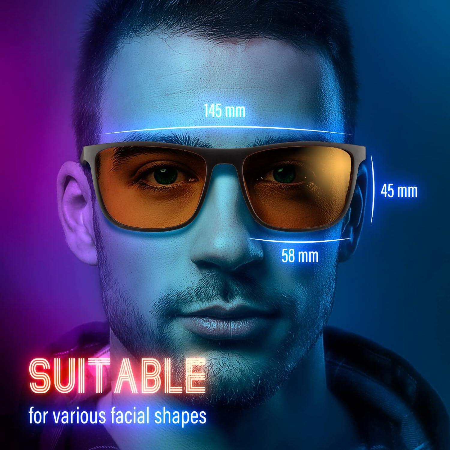 Bloomoak 100% Red Lens Blue Green Light Blocking Glasses- Dual AR Coatings Sleep Glasses Before Bed - Anti Glare, Fatigue - Image 3