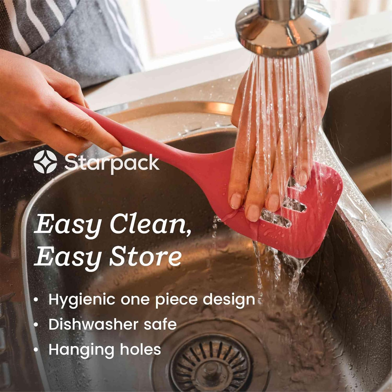 Starpack 'Stir & Serve' Silicone Cooking Utensils Set (5 Pcs) - 10.5" - Kitchen Utensil Set Heat Resistant to 600°F - Kitchen Utensils for Nonstick Cookware - Silicone Utensil Set for Mixing & Cooking - Image 3