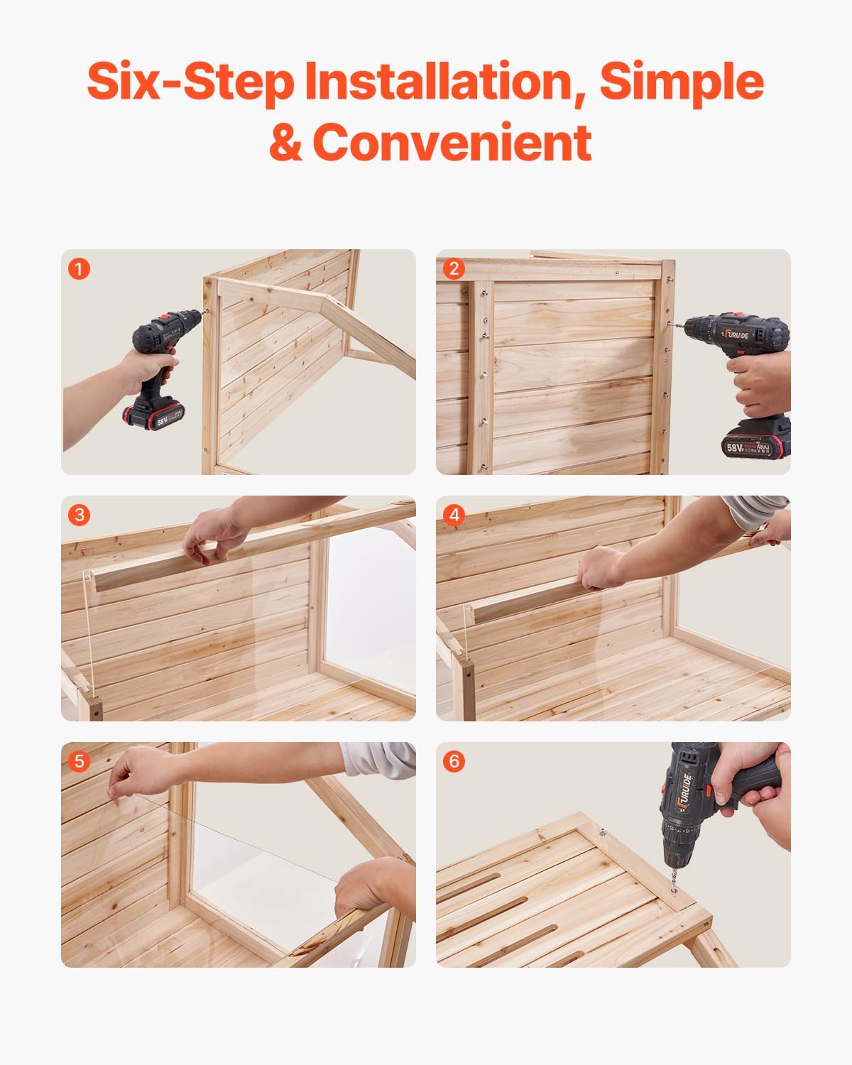 VEVOR Wooden Hamster Cage, 270° Viewing 𝖧amster Habitat, 32 x 16 x 16 in, Dwarf Hamster Cages with Openable Top, Ventilated Small Animal Cage, Pet Mouse Cage for Gerbils, Rats, Guinea Pigs, Mice - Image 4