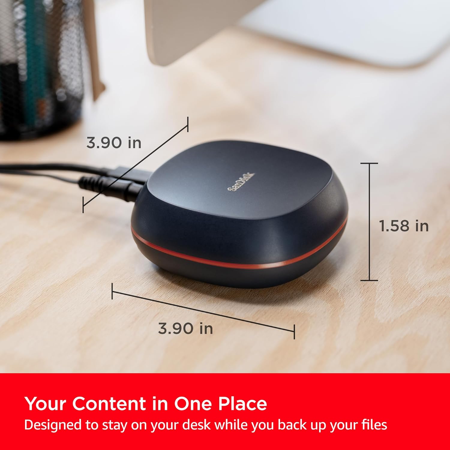 SANDISK 8TB Desk Drive SSD – Desktop External Solid State Drive, Up to 1000MB/s, USB-C, USB 3.2 Gen 2 - SDSSDT40-8T00-NA25 - Image 3