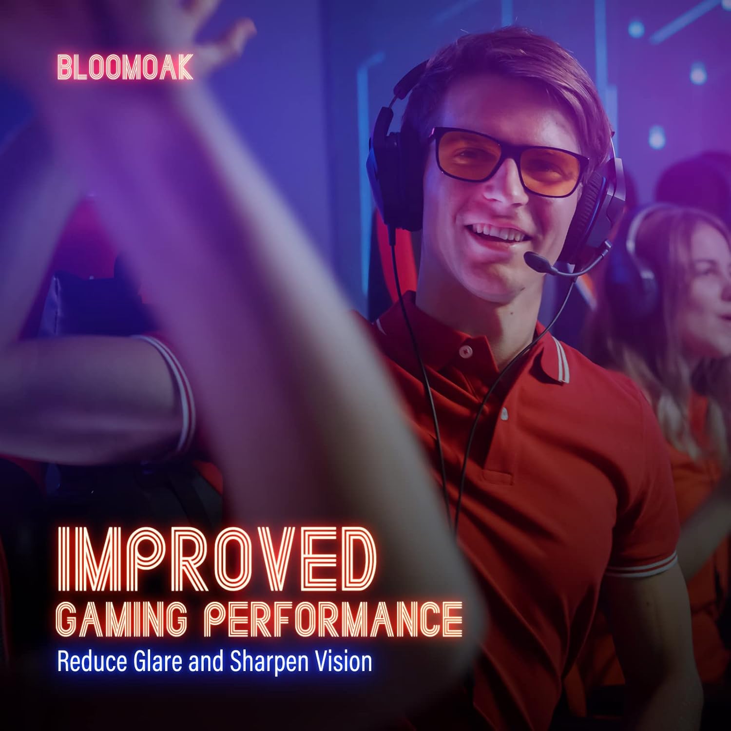 Bloomoak 100% Red Lens Blue Green Light Blocking Glasses- Dual AR Coatings Sleep Glasses Before Bed - Anti Glare, Fatigue - Image 6