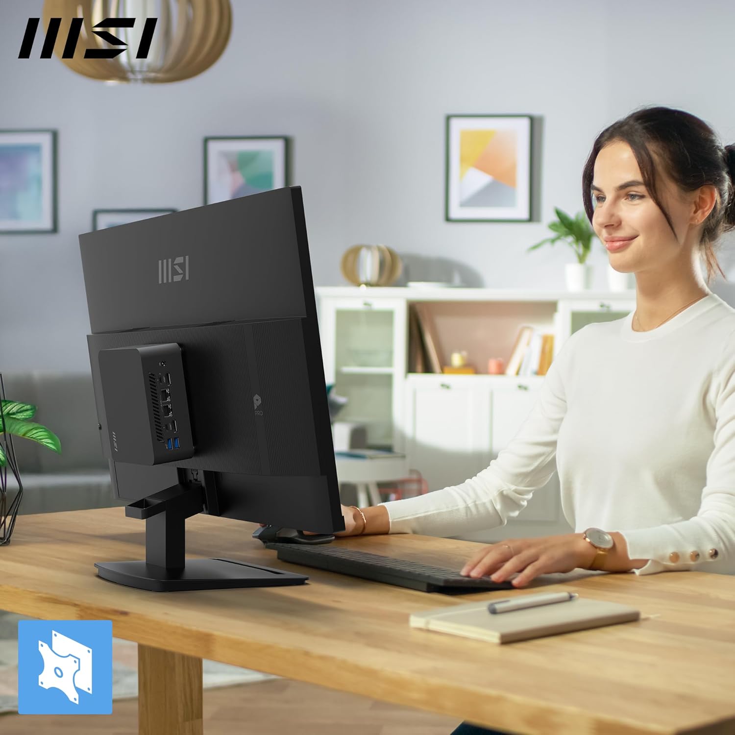 msi PRO MP243L E14 24-inch IPS 1920 x 1080 (FHD) Gaming Office Monitor, 144Hz, Adaptive-Synch, HDR Ready, HDMI, VGA Port,VESA Mountable, Tilt, 4-Side Slim Bezel,1ms, Black - Image 5