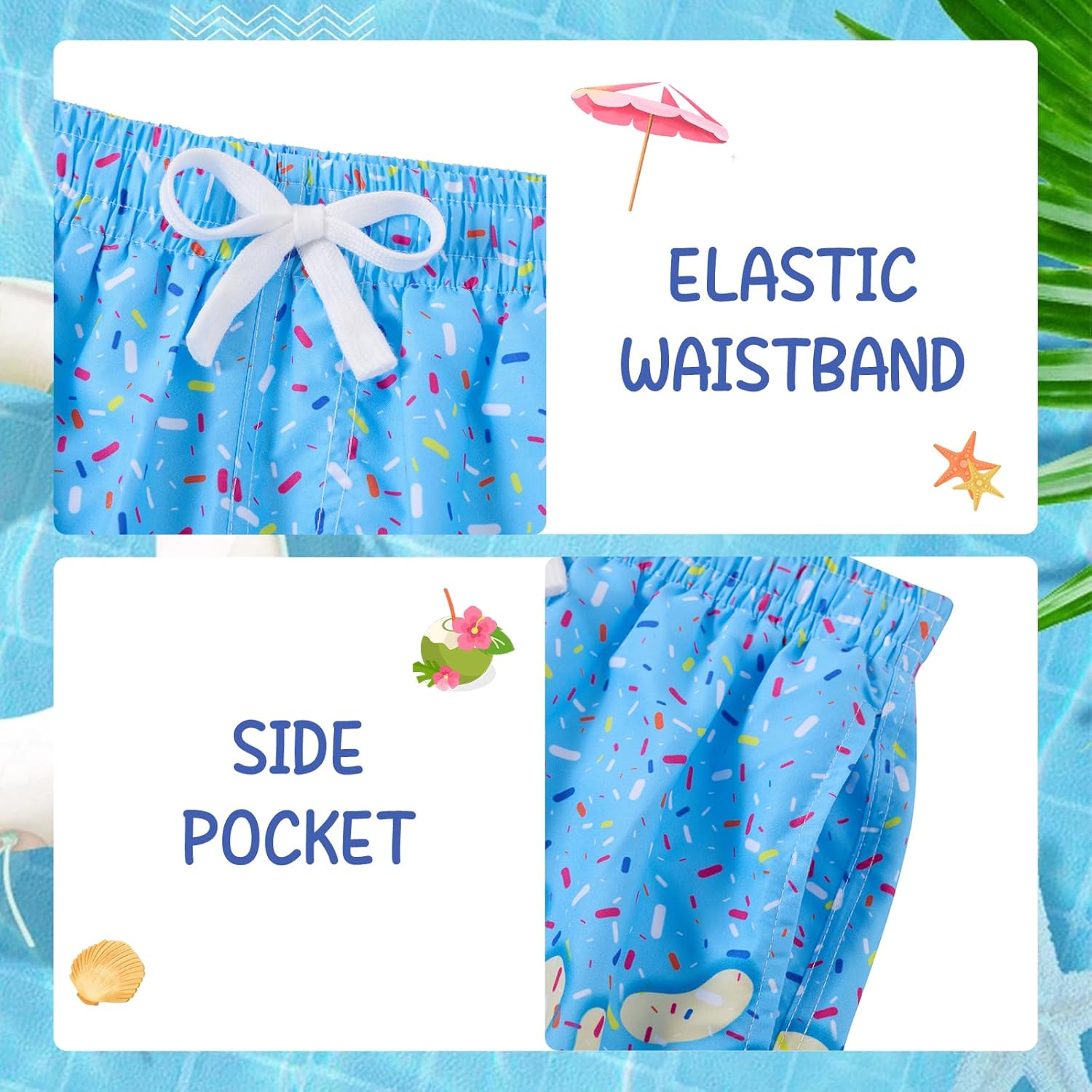westwolf Boys Swim Trunks with Compression Liner Casual Bathing Suit for Kids Swim Shorts 6-18 Years - Image 5