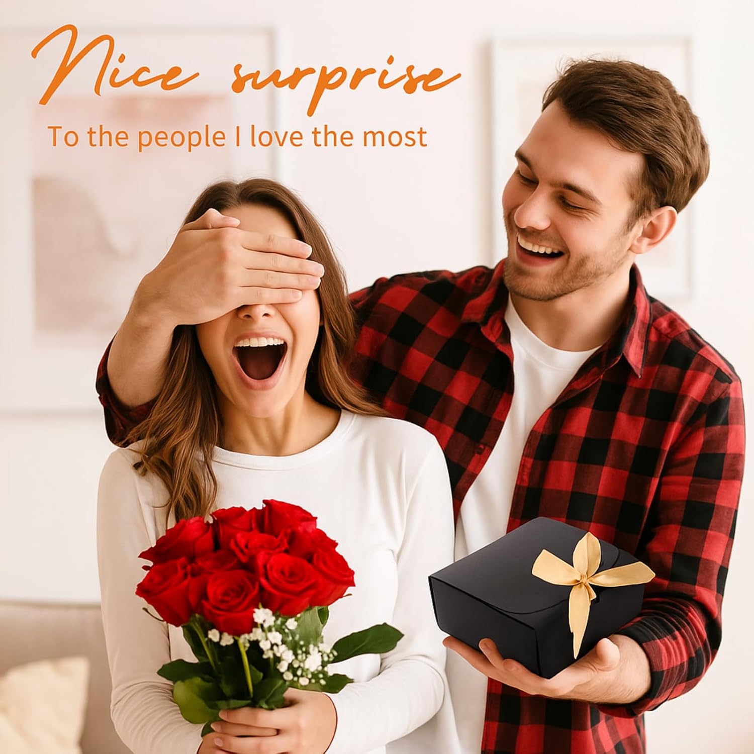 ZENFUN 36 Pack Small Black Gift Boxes with Lids, 4.5" x4.5"x2" Square Cardboard Gift Boxes with Champagne Wrap Ribbons, Proposal Box Gift Wrap Boxes for Presents Birthday Wedding Party Chocolate Candy - Image 9