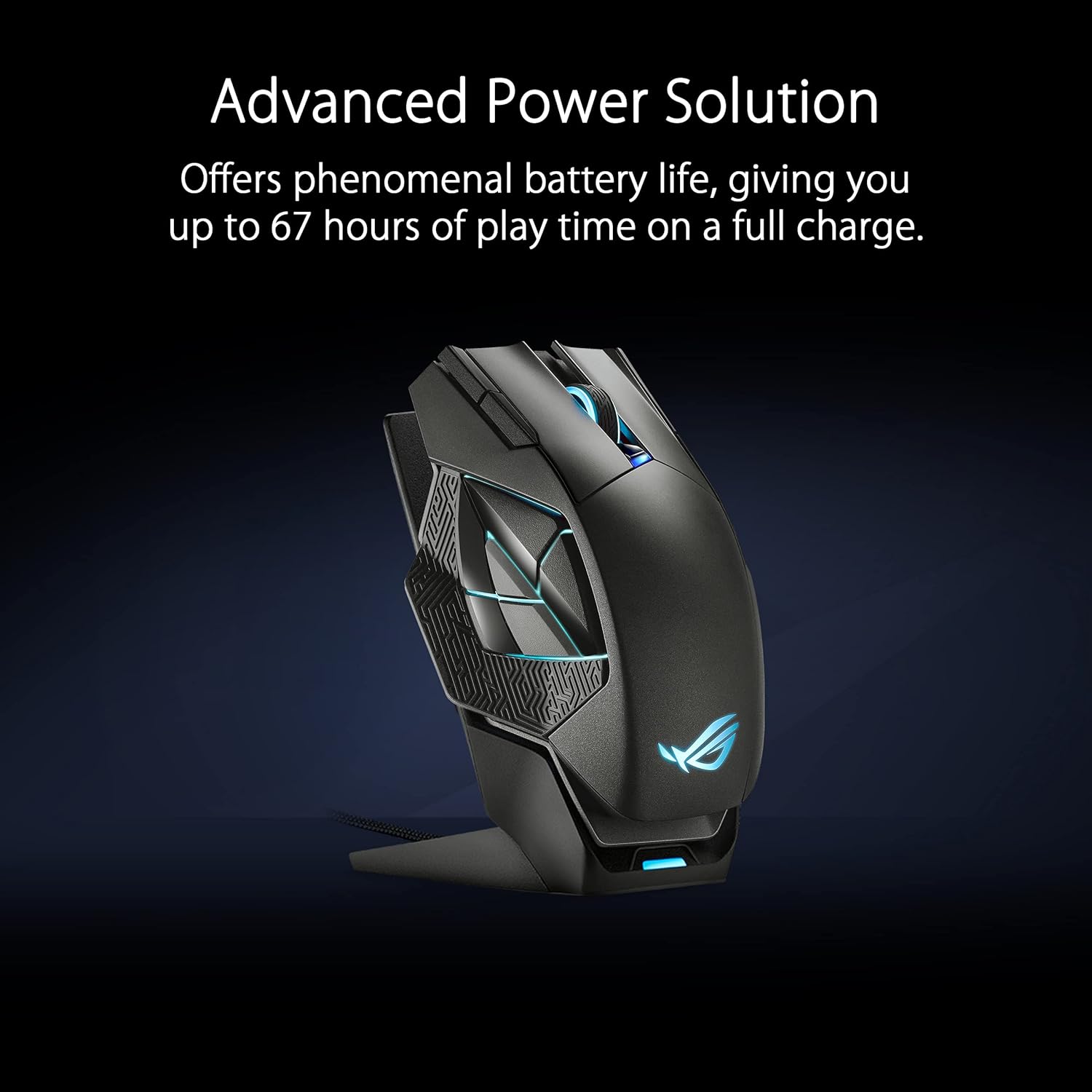 ASUS ROG Spatha X Wireless Gaming Mouse – MMO/MOBA Design, 12 Programmable Buttons, Right-Handed, 168g, Dual-Mode (Wired/2.4GHz), 19K DPI, up to 67Hr Battery, Magnetic Charging Dock, PC/Mac Support - Image 5