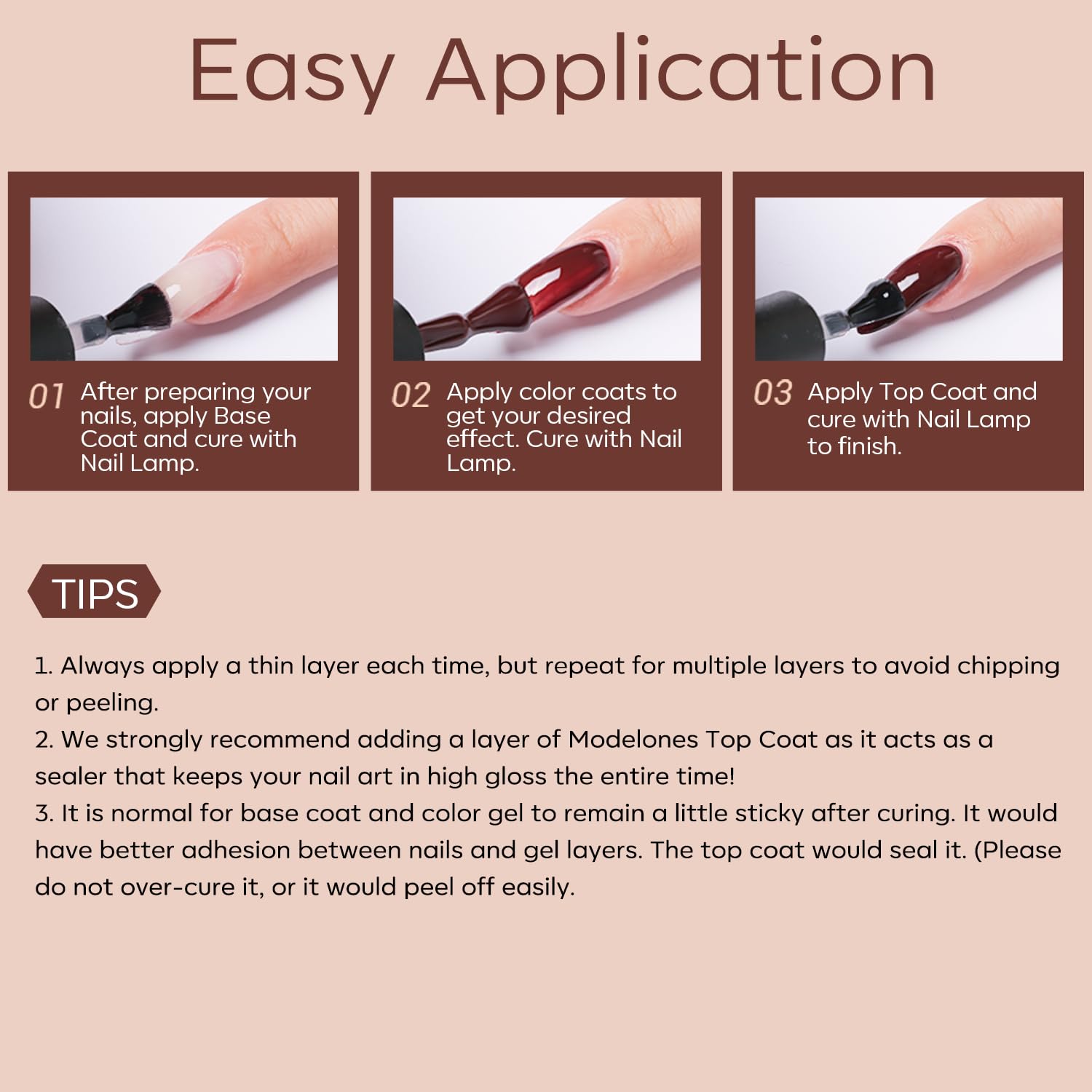 modelones Gel Nail Polish Kit -6 Colors Nude Pink Milky White Spring Gel Polish Set Skin Tones Neutral Brown Soak Off Gel Nail Kit Manicure DIY Nail Art Salon Home Gift - Image 8