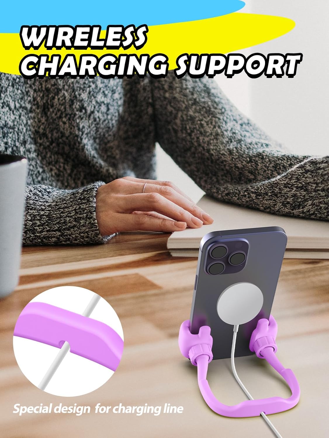 Stocking Stuffers for Teens Girls Adults Cell Phone Stand: Upgrade Adjustable Thumbs Up Lazy Phone Holder for Desk Cool Gadgets Fun Birthday Gifts Ideas for Kids Teenager Women Gifts for Christmas - Image 6