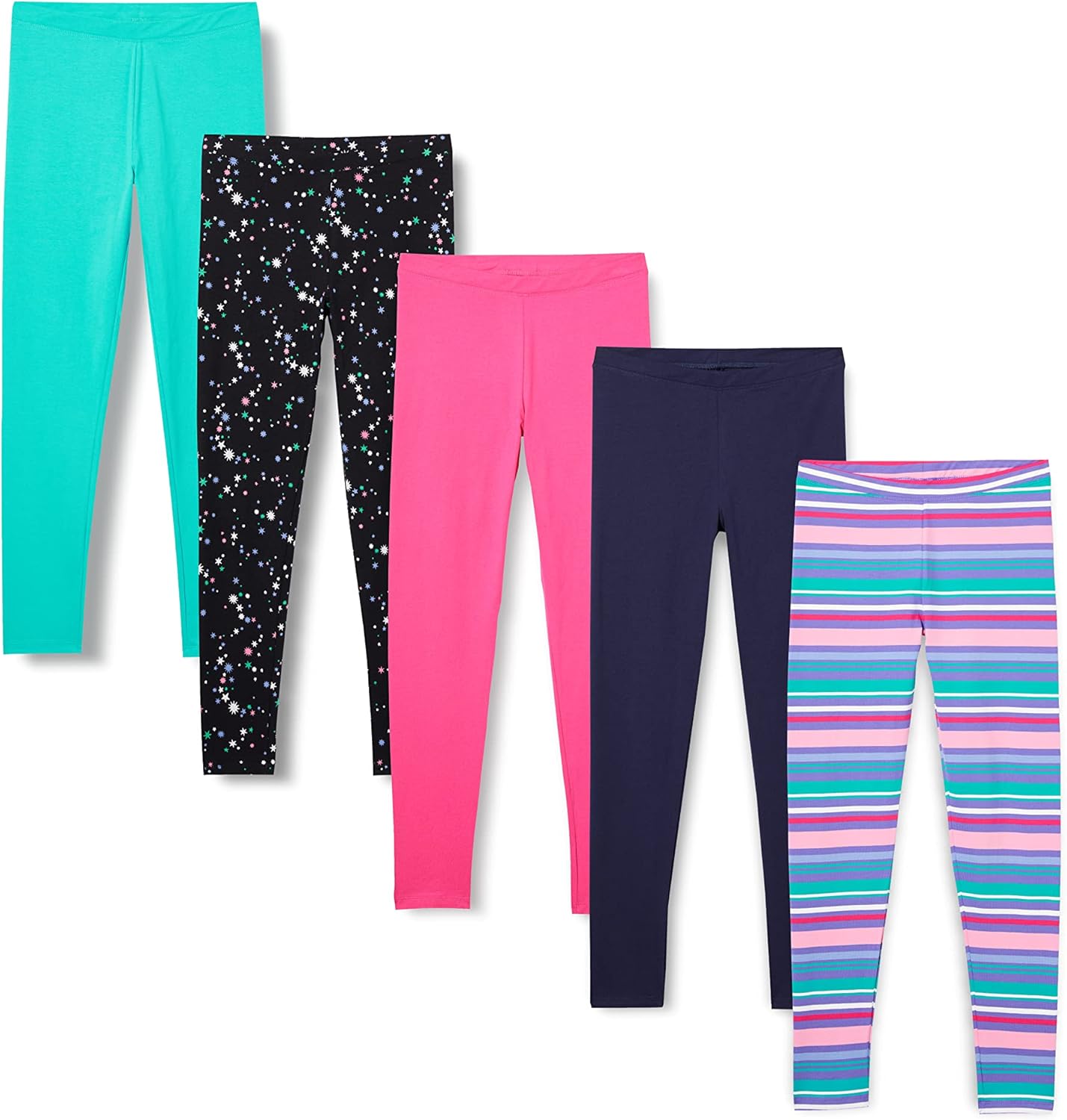 Amazon Essentials Girls and Toddlers' Cotton Stretch Leggings