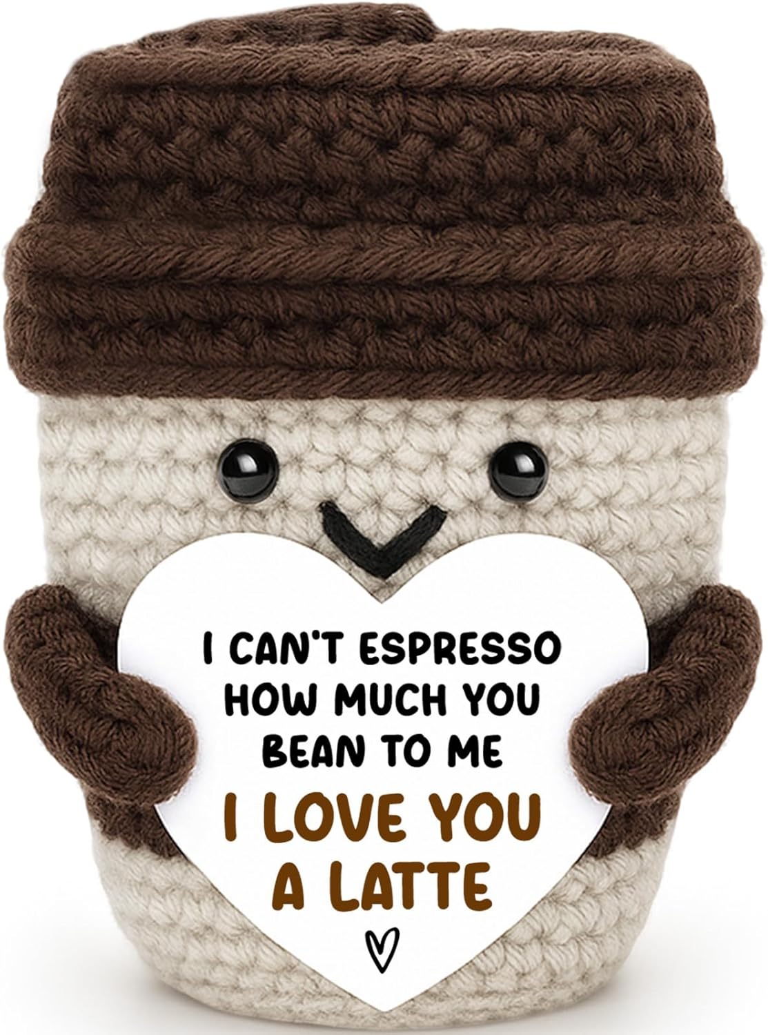Gifts for Her Him Women Men Anniversary Birthday Coffee Lover Gift Easter Basket Gifts for Wife Husband Boyfriend Girlfriend Couple Crochet Coffee Mug Decor I Love You Her Mom Mothers Day Fathers Day