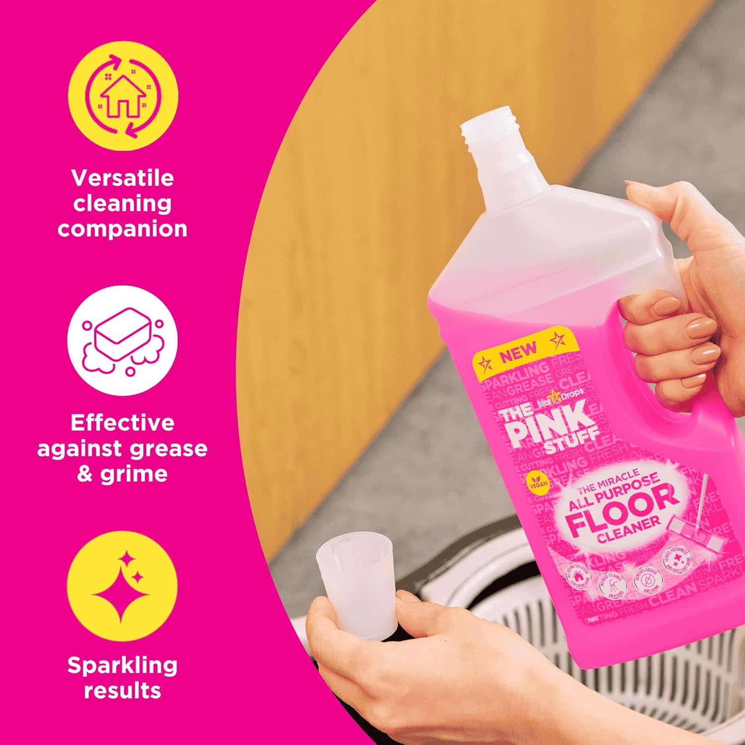 Stardrops - The Pink Stuff - The Miracle All Purpose Floor Cleaner 33.8fl oz - Image 4