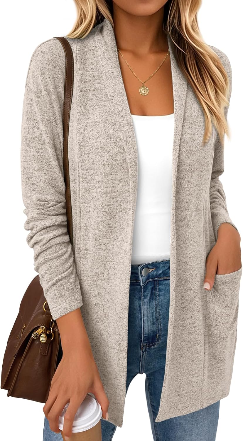 LILLUSORY Cardigan Sweaters for Women Lightweight Open Front Cardigans Casual Loose 2026 Spring Outfits with Pockets