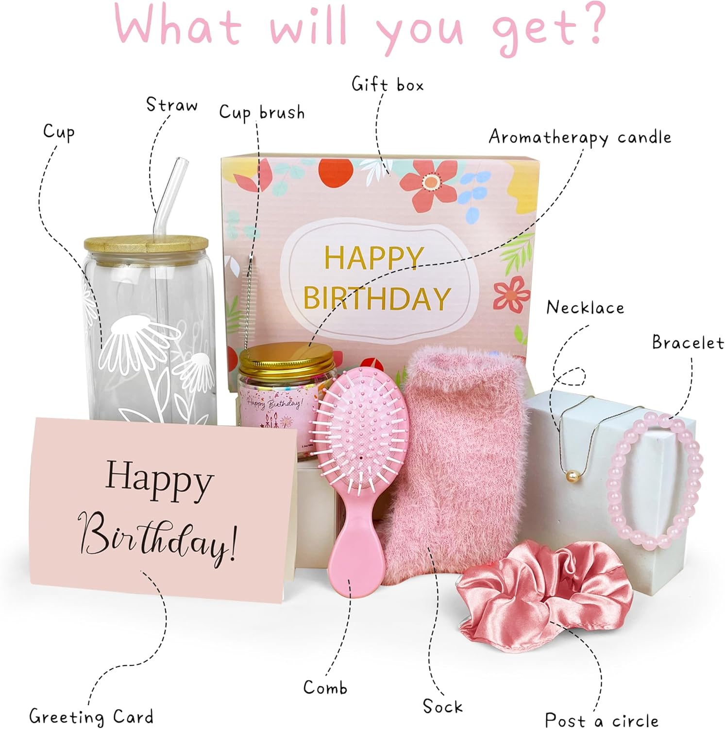 10 Piece Set Birthday Gifts for Teen Girls Teenage Girls Basket Gift Sets for Her Friend Daughter Sister Niece Granddaughter Women - Image 6