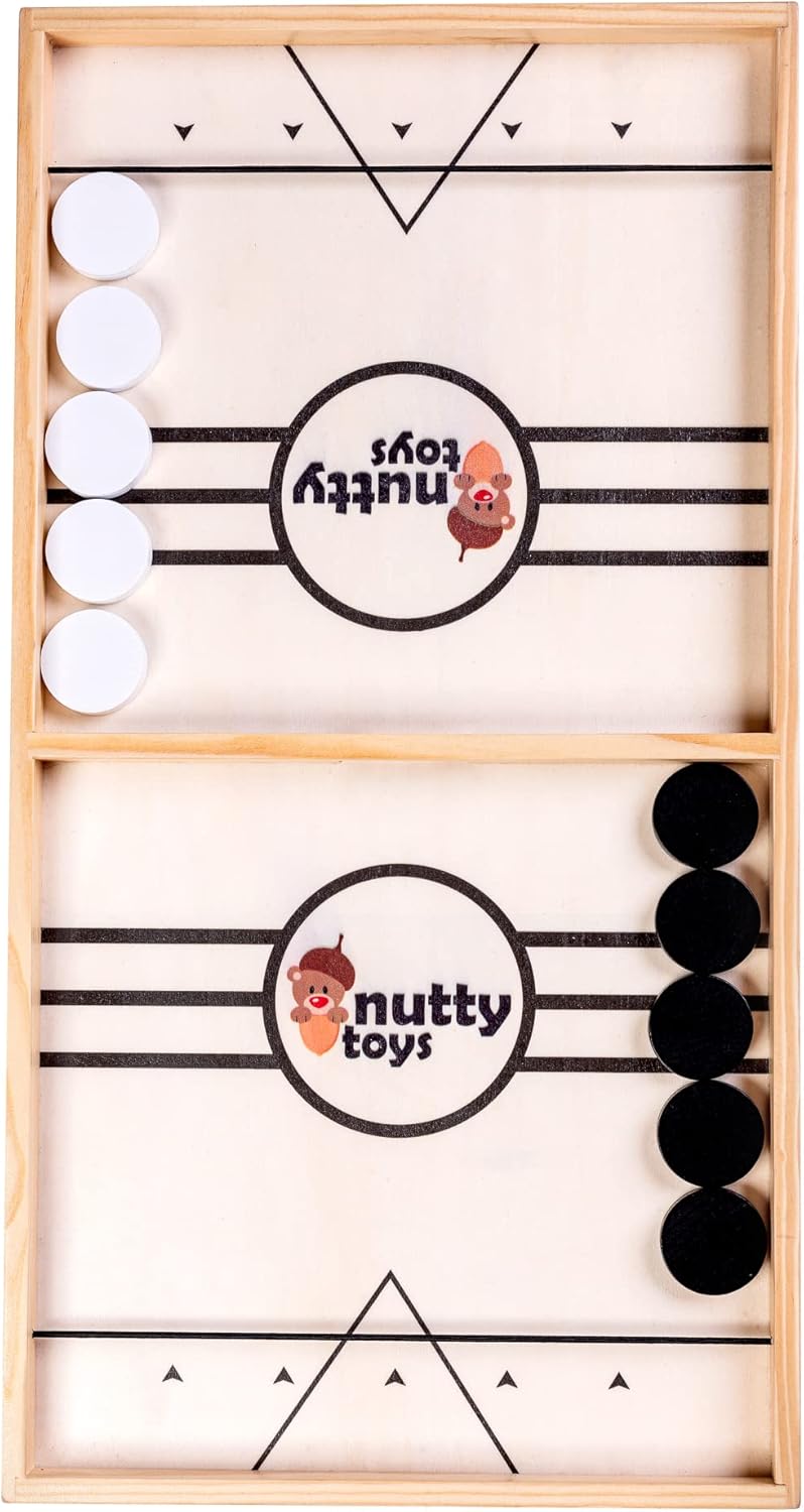 Nutty Toys Sling Puck Family Game XL - Fast & Rapid Tabletop Table Battle, Top Xmas Gift 2025, Unique Kids & Adults Christmas Stocking Stuffer Idea, Best Teenage Girl, Teen Boy & Tween Holiday Present - Image 7
