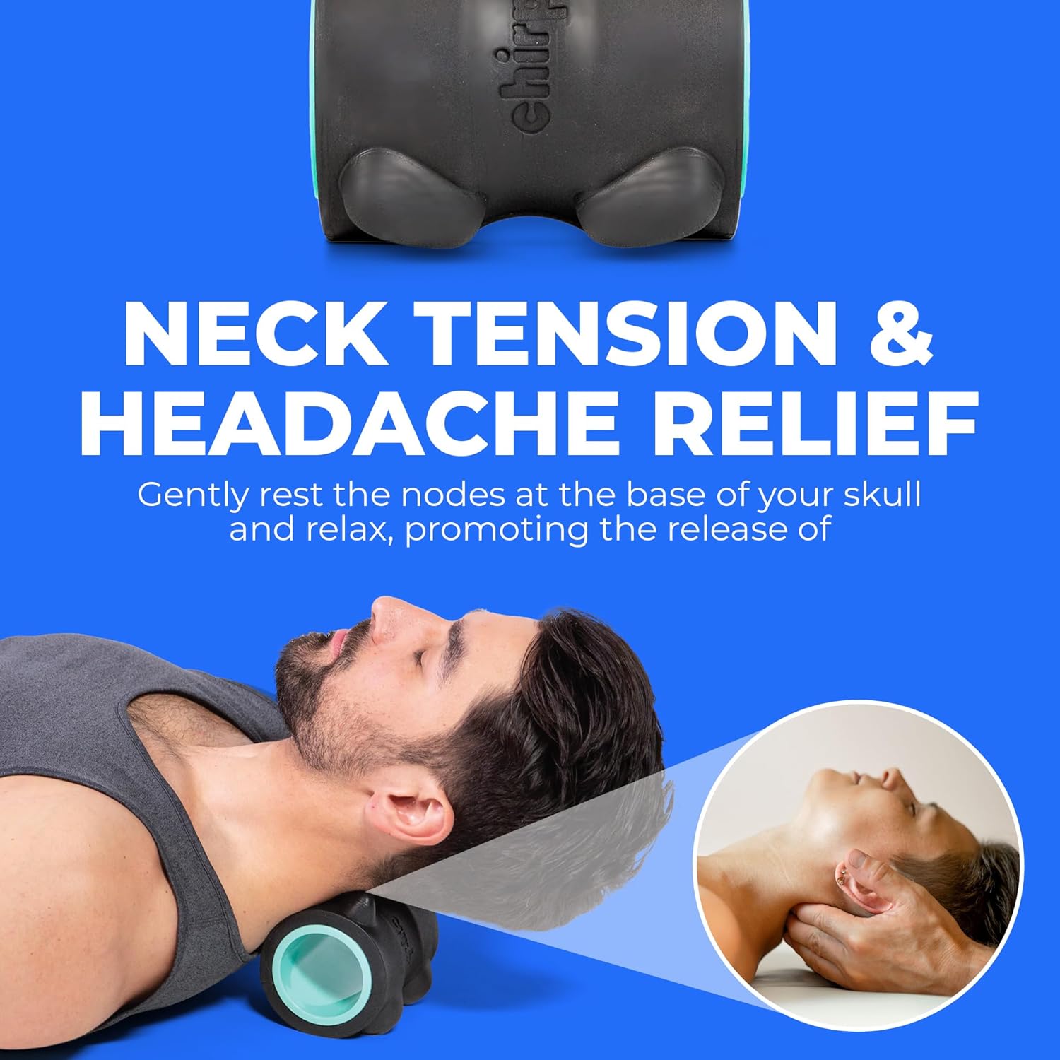 Chirp Wheel XR Massage Roller for Neck & Headache Relief – Rejuvenate Body, Spinal Care & Tension Through Thumb Pressure Release | High-Density Foam for Physical Therapy, 500lbs Capacity, 4" Mint - Image 5