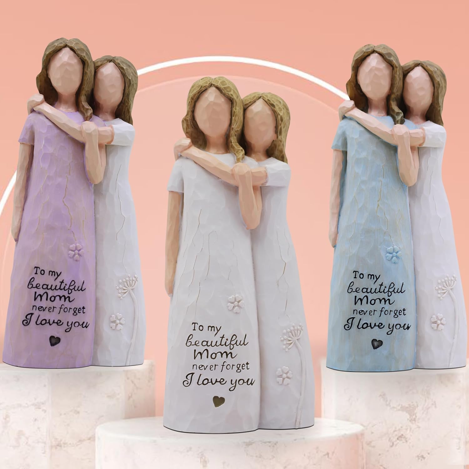 Mom Birthday Gifts from Daughter, Birthday Gift for Mom from Daughter, Valentines Day Gifts for Moms, Sculpted Hand-Painted Figurine - Image 6