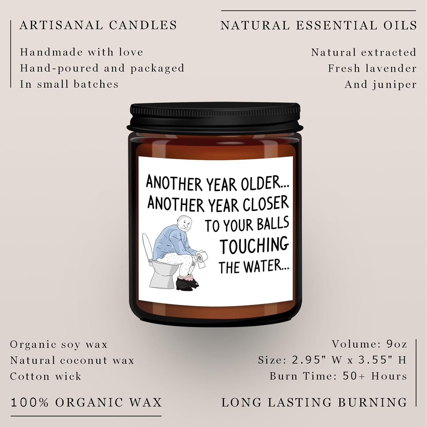Birthday Gifts for Men Dad Boyfriend Him Husband Grandpa Brother Uncle Coworker Best Friend, Funny Present 65th 30th 75th 60th 40th 50th Birthday Gift Ideas, Happy Birthday Candles Unique Mens Gifts - Image 5