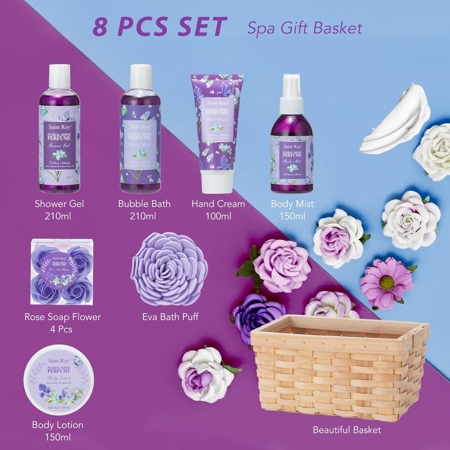 Mothers Day Gifts for Women, Bath & Shower Gifts for Women, Perfume Bath and Body Gift Basket, Skin Care Set, Spa Kit, Self-Care Set, Home Spa Gift, Relaxation Gift, Birthday, Christmas, Anniversary - Image 2