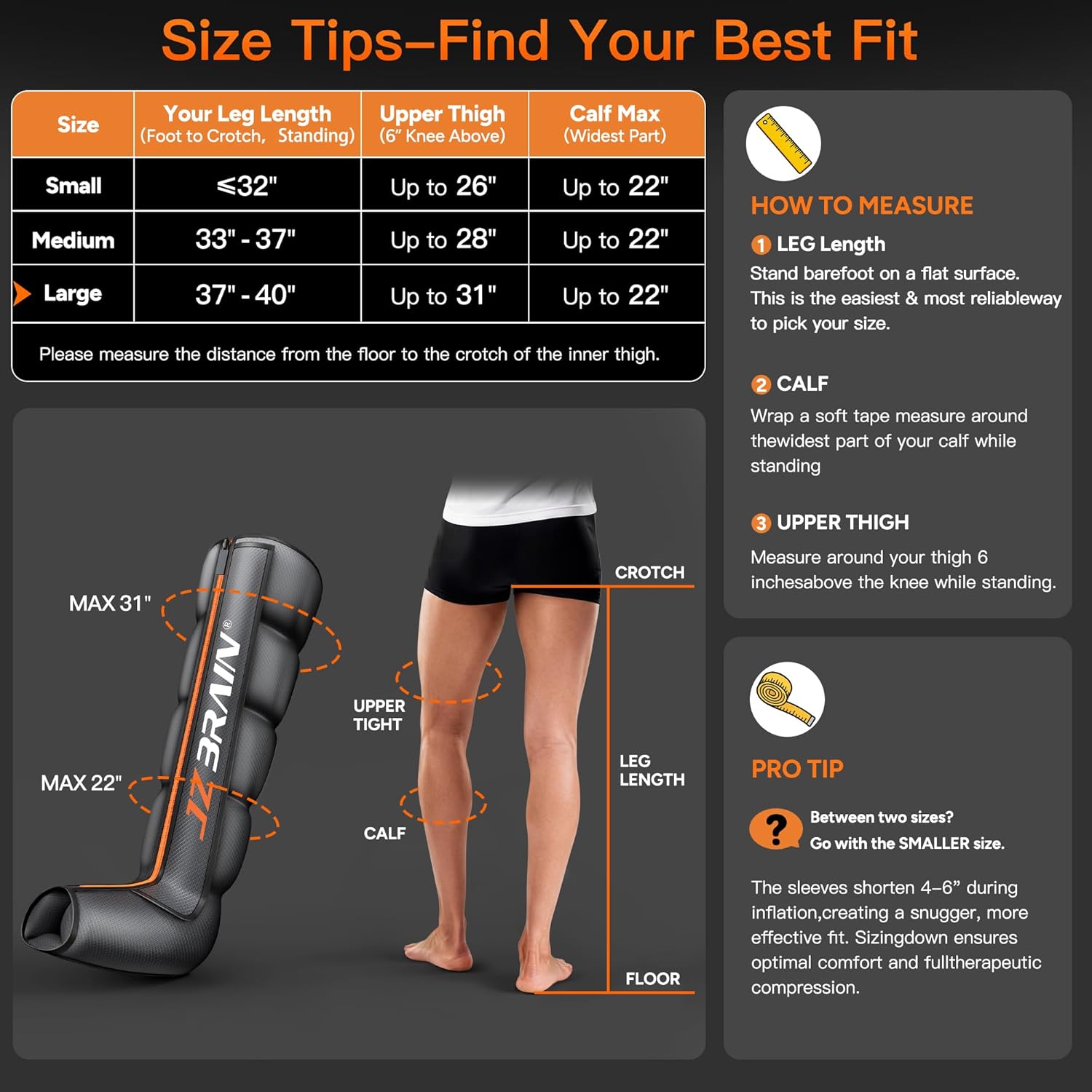 Sequential Air Compression Recovery System : Professional Full Leg Compression Boots for Circulation and Pain Relief - Sequential Device for Muscle Relaxation - Image 6