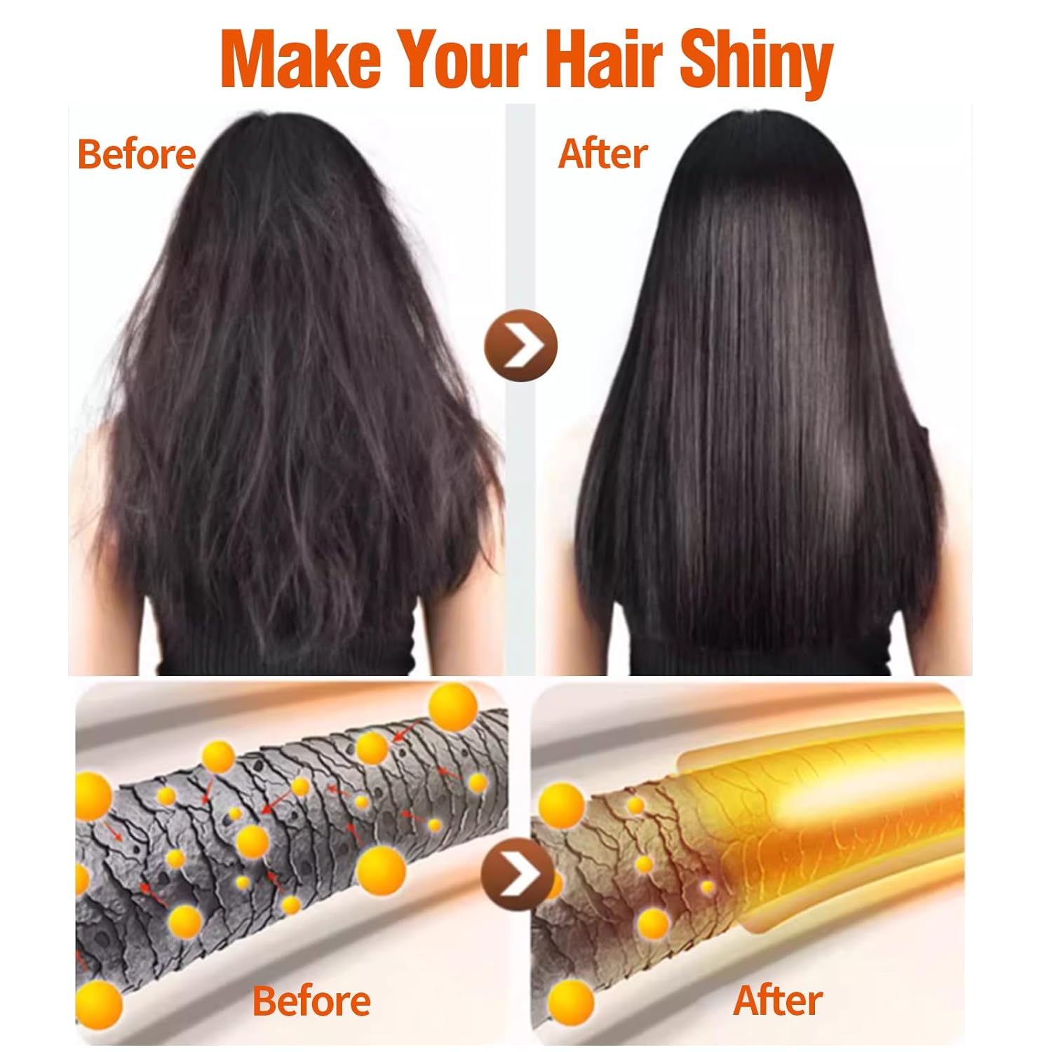 2 Pack Collagen Hair Mask & Keratin Hair Mask,Keratin Hair Treatment,Repair Treatment Deep Conditioning Hair Treatment Mask for Damaged Hair,Hydrating Conditioner with Argan Oil for Dry Hair - Image 4