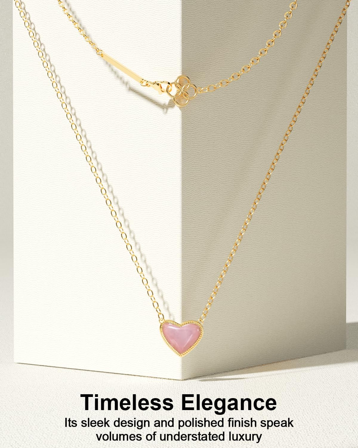 AICase 18K Gold Plated Heart Pendant Necklace for Women,Fashion Dainty Simple Adjustable Length Jewelry,Anniversary Birthday Gifts for Women/MoM/Sister/Friends/Her/Wife/Grandma/Coworker - Image 7