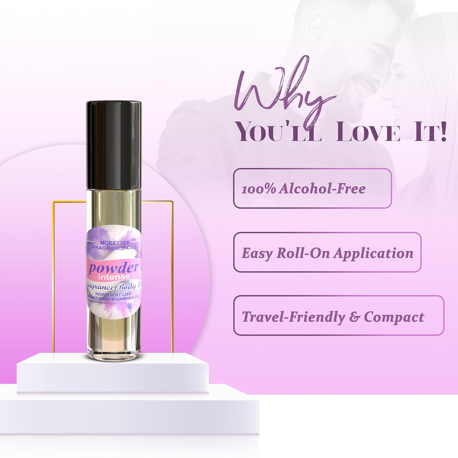MOBETTER FRAGRANCE OILS Powder Intense Fragrance Body Oil for Unisex - Image 3
