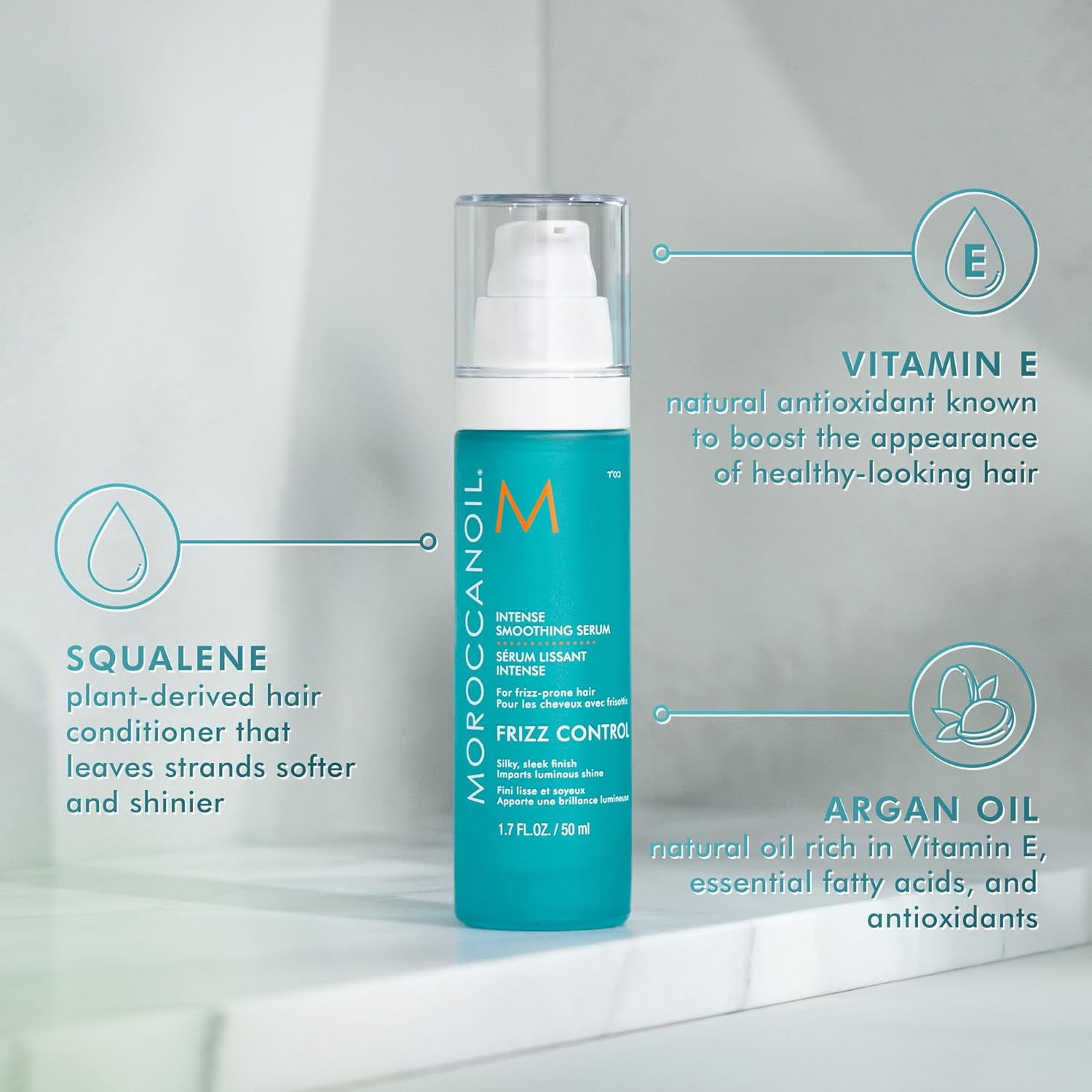 Moroccanoil Intense Smoothing Frizz Control Serum, 1.7 Fl. Oz. - Image 2