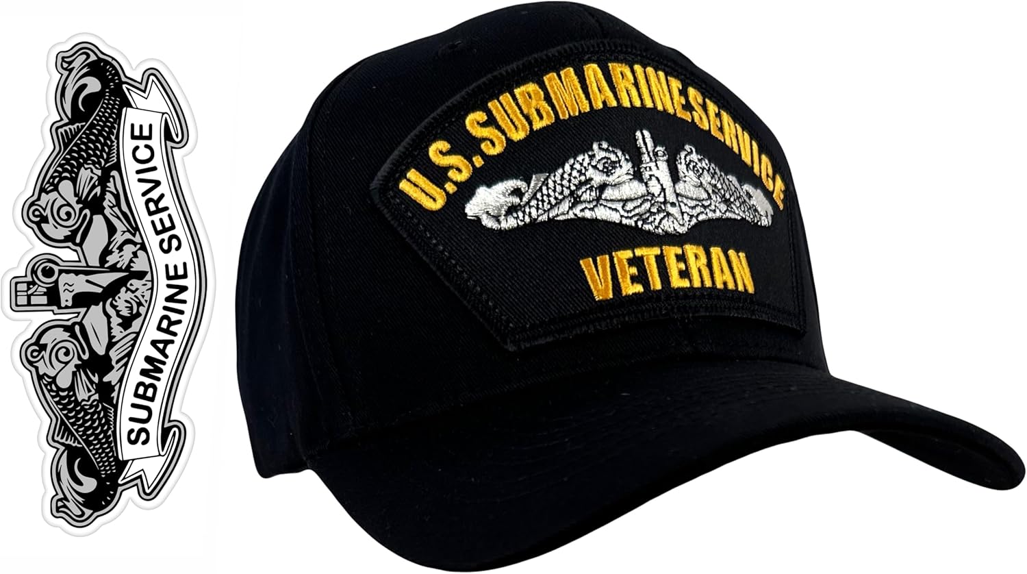 Hawkins U.S. Submarine Service Veteran Hat Black with Free Sticker - Image 6